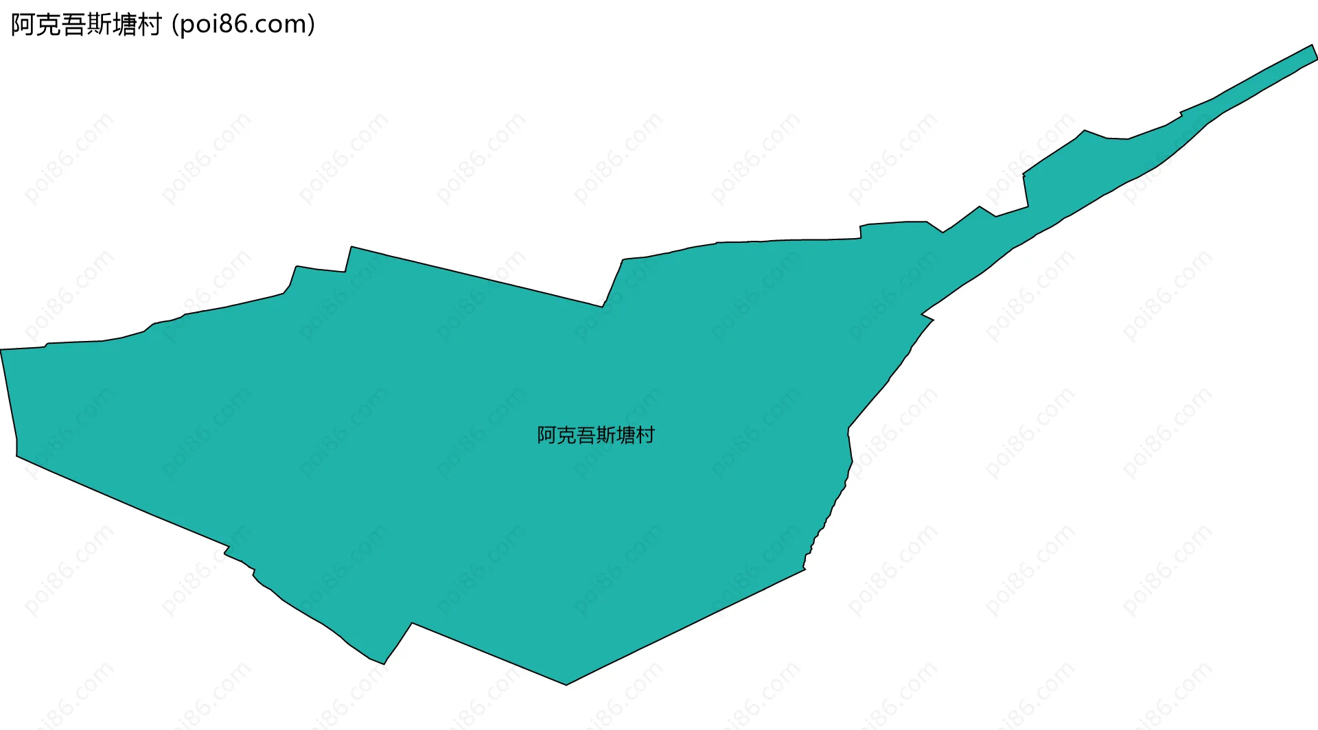 阿克吾斯塘村边界地图