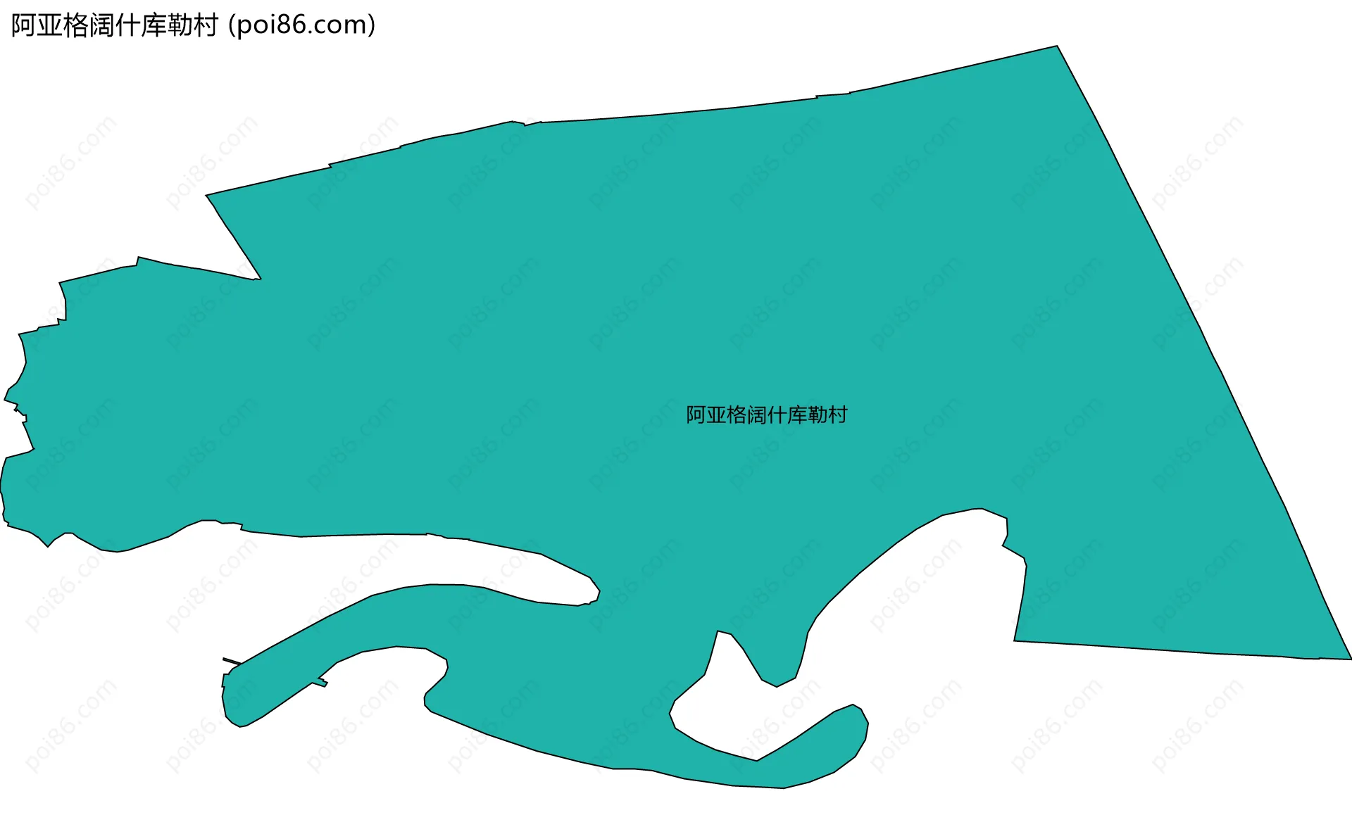 阿亚格阔什库勒村边界地图