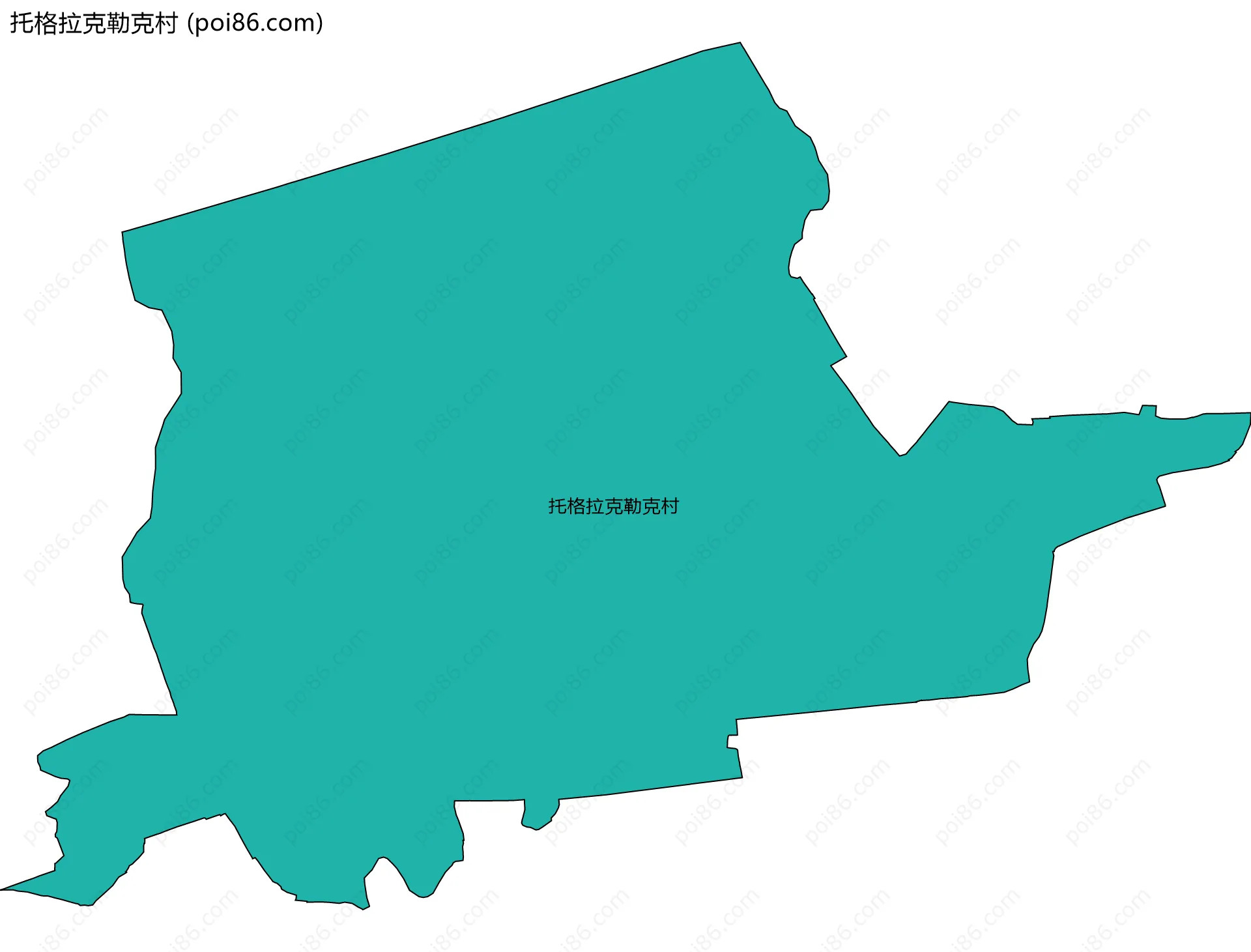 托格拉克勒克村边界地图