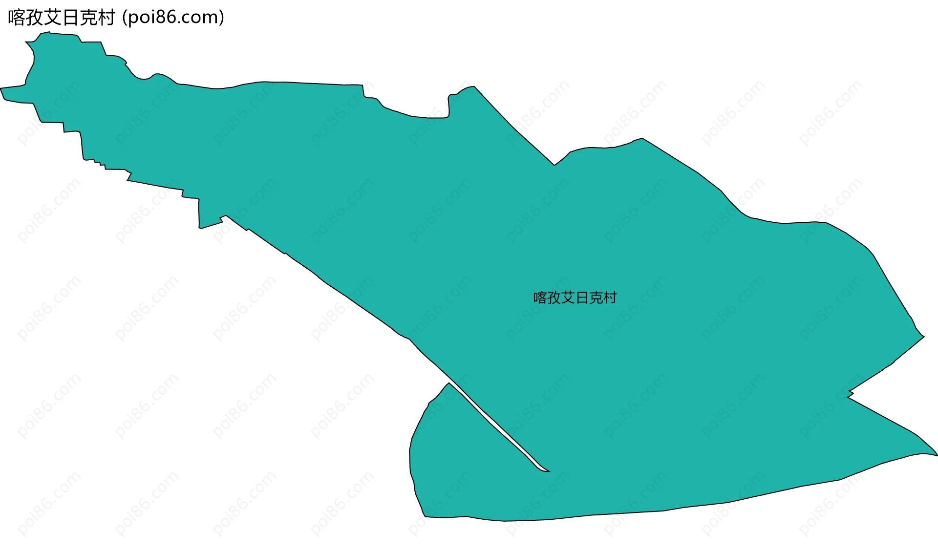 喀孜艾日克村边界地图