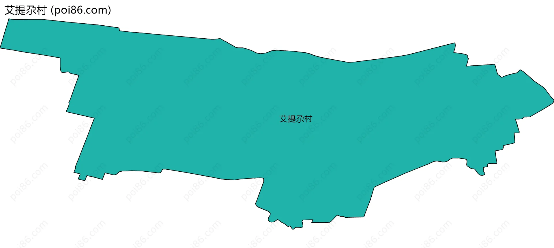 艾提尕村边界地图