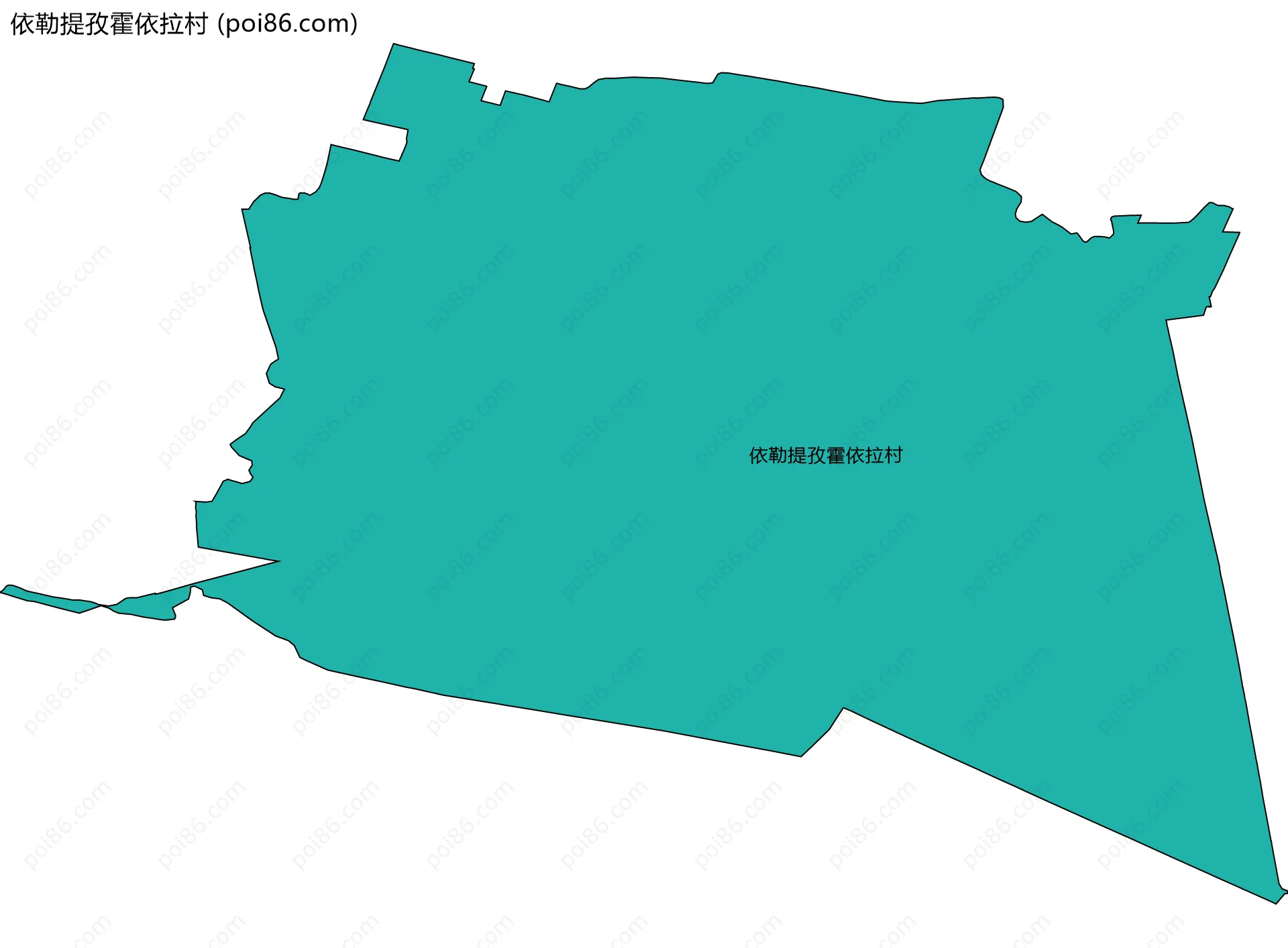 依勒提孜霍依拉村边界地图