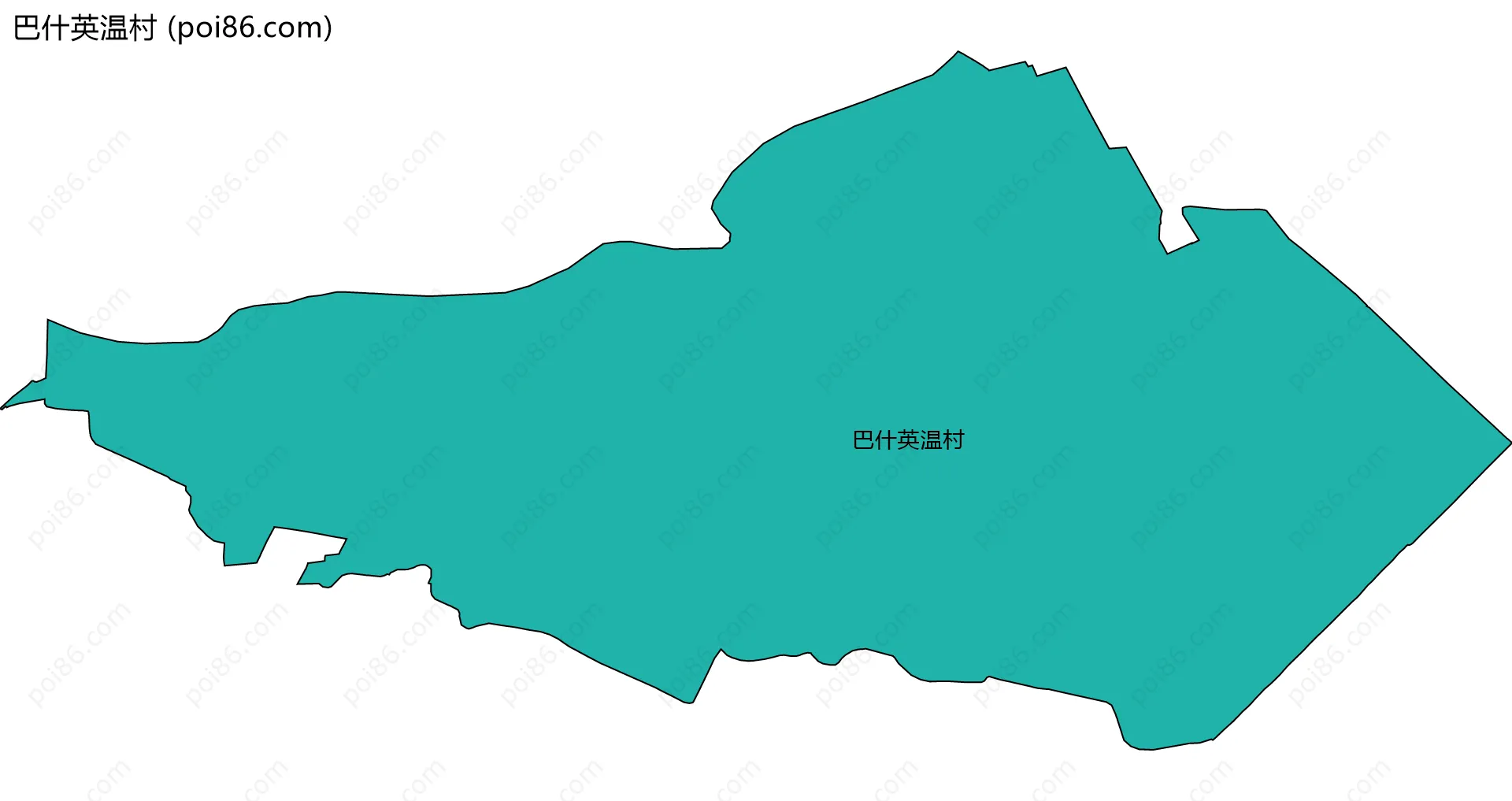 巴什英温村边界地图