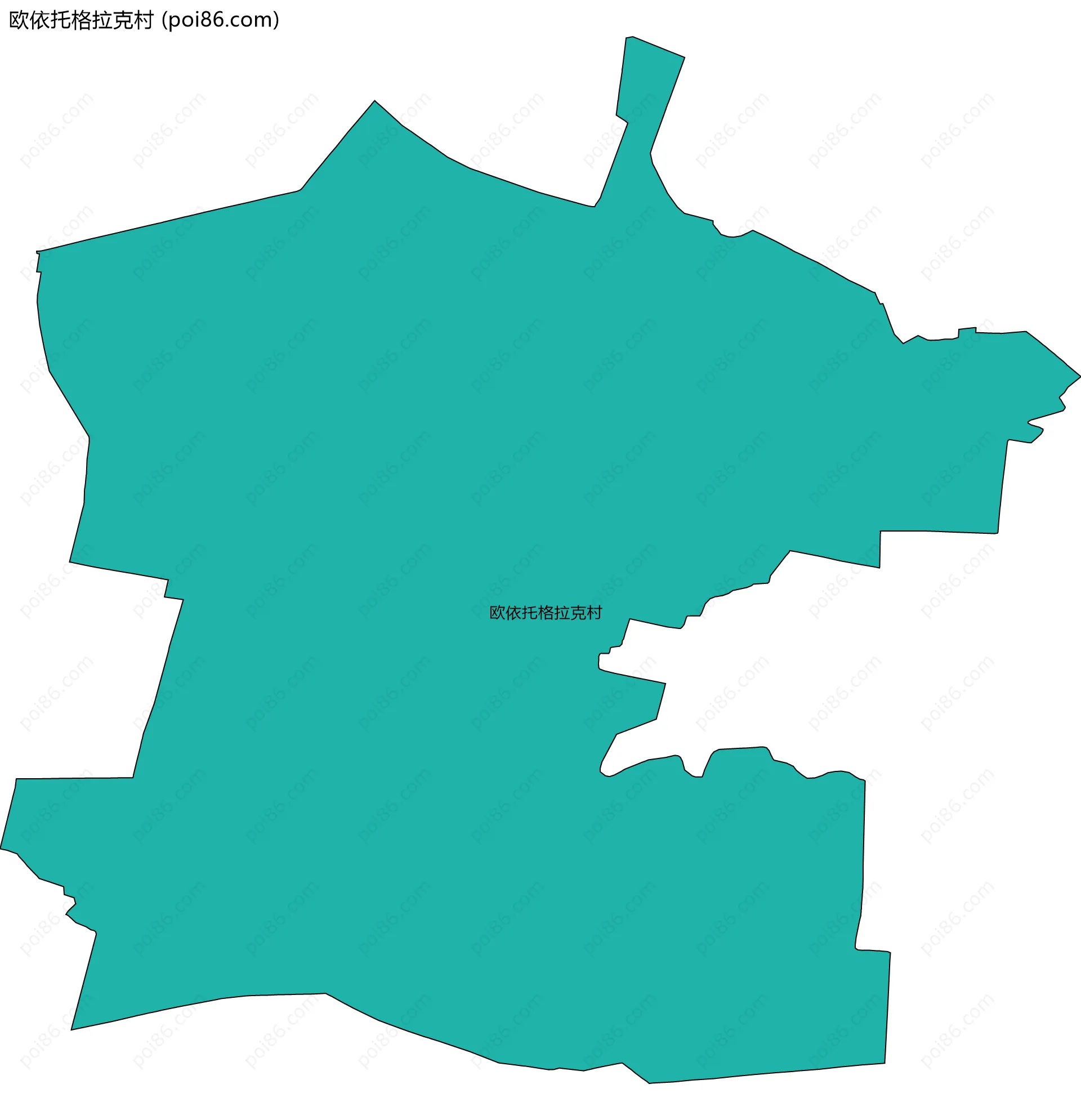 欧依托格拉克村边界地图