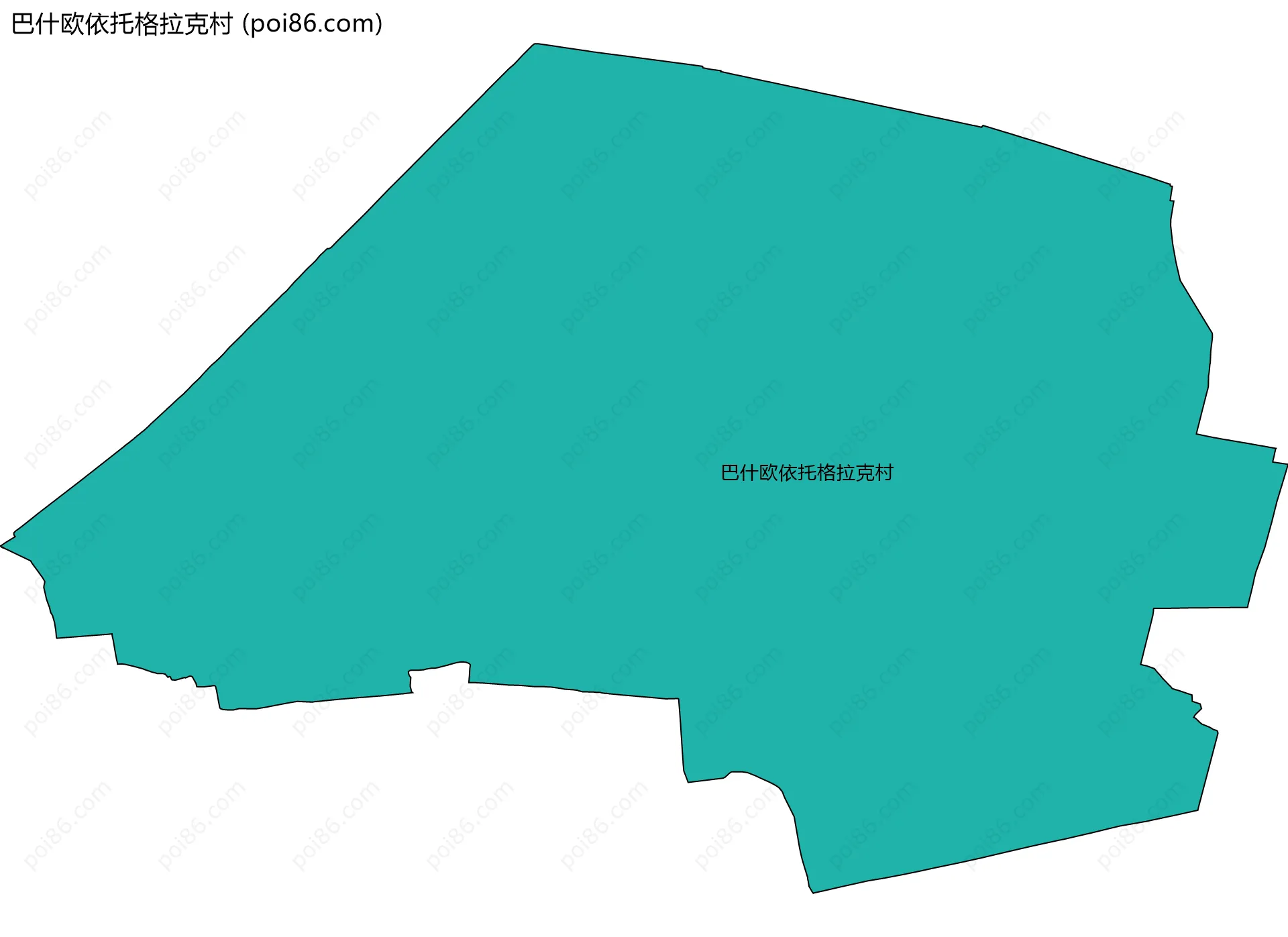 巴什欧依托格拉克村边界地图