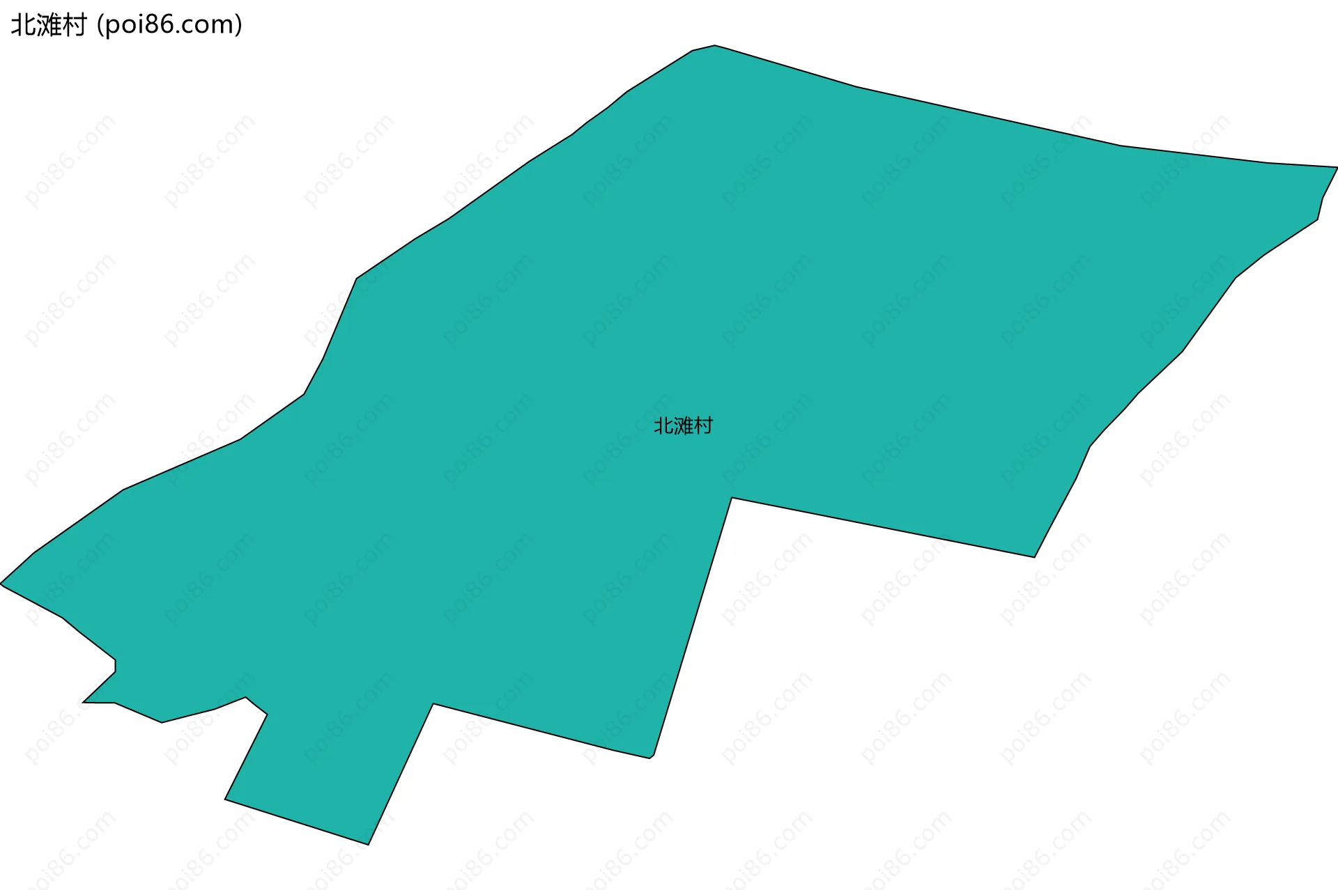 北滩村边界地图