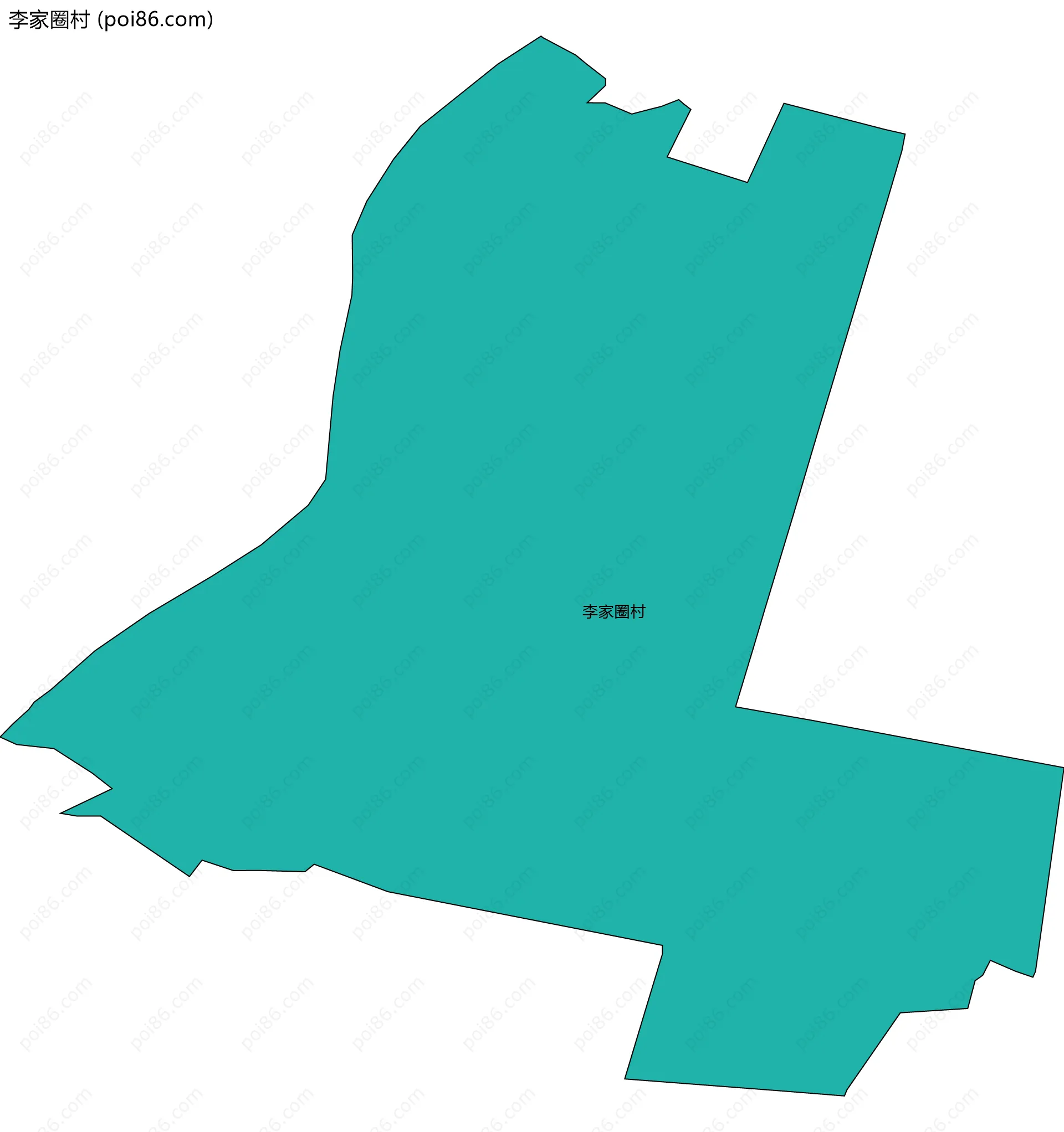 李家圈村边界地图