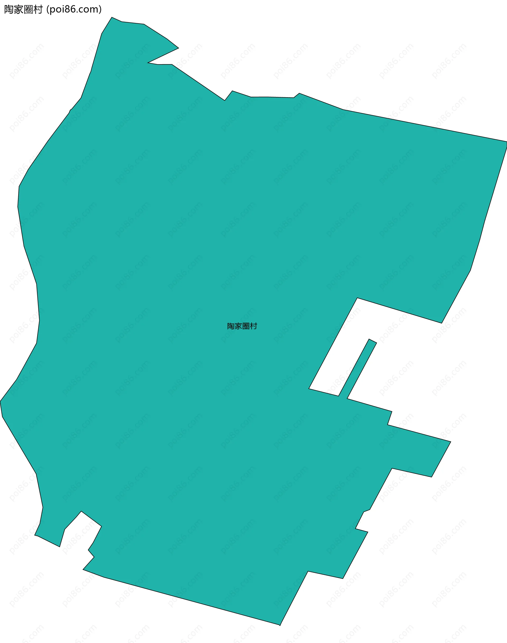 陶家圈村边界地图