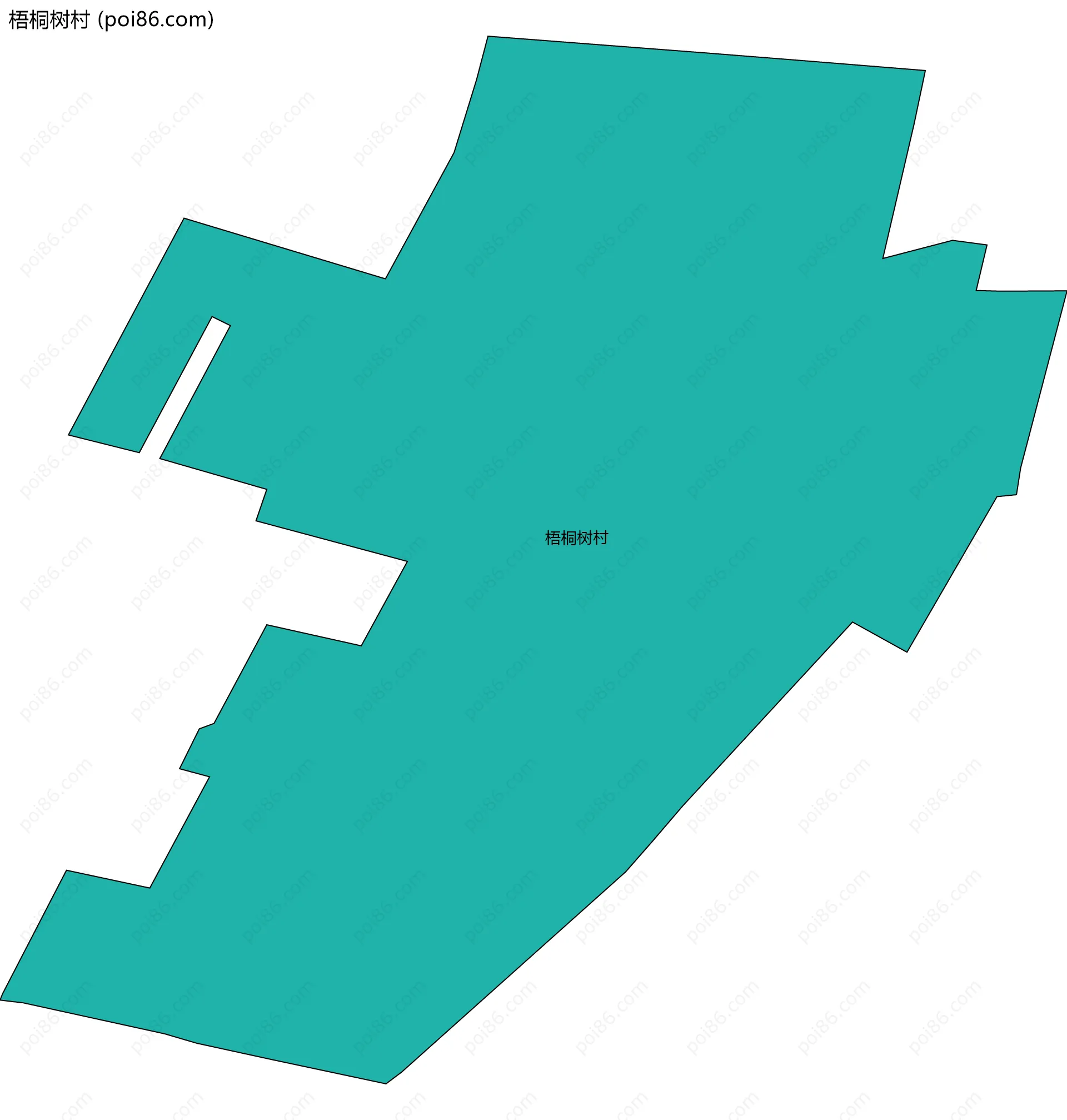 梧桐树村边界地图