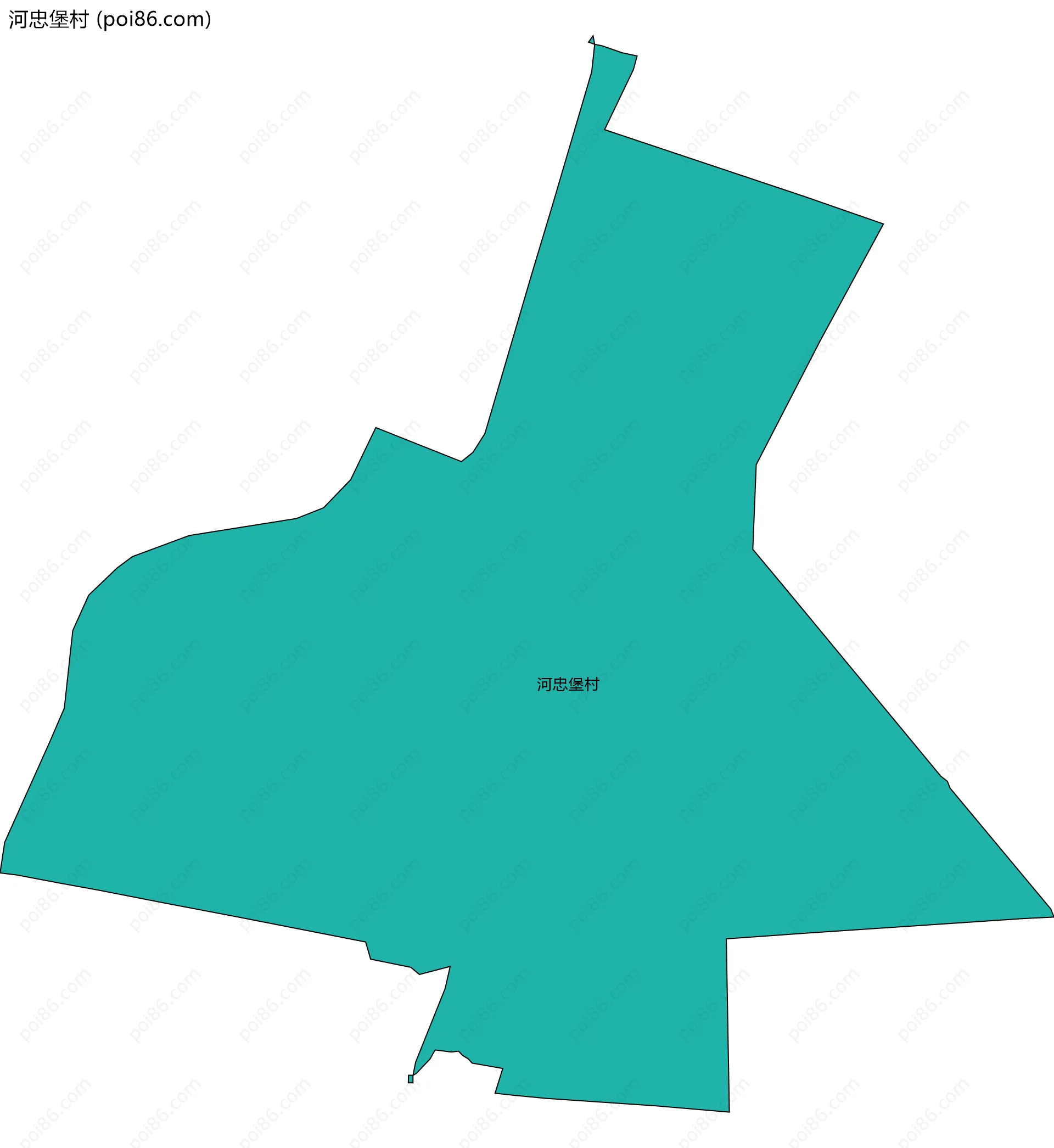 河忠堡村边界地图