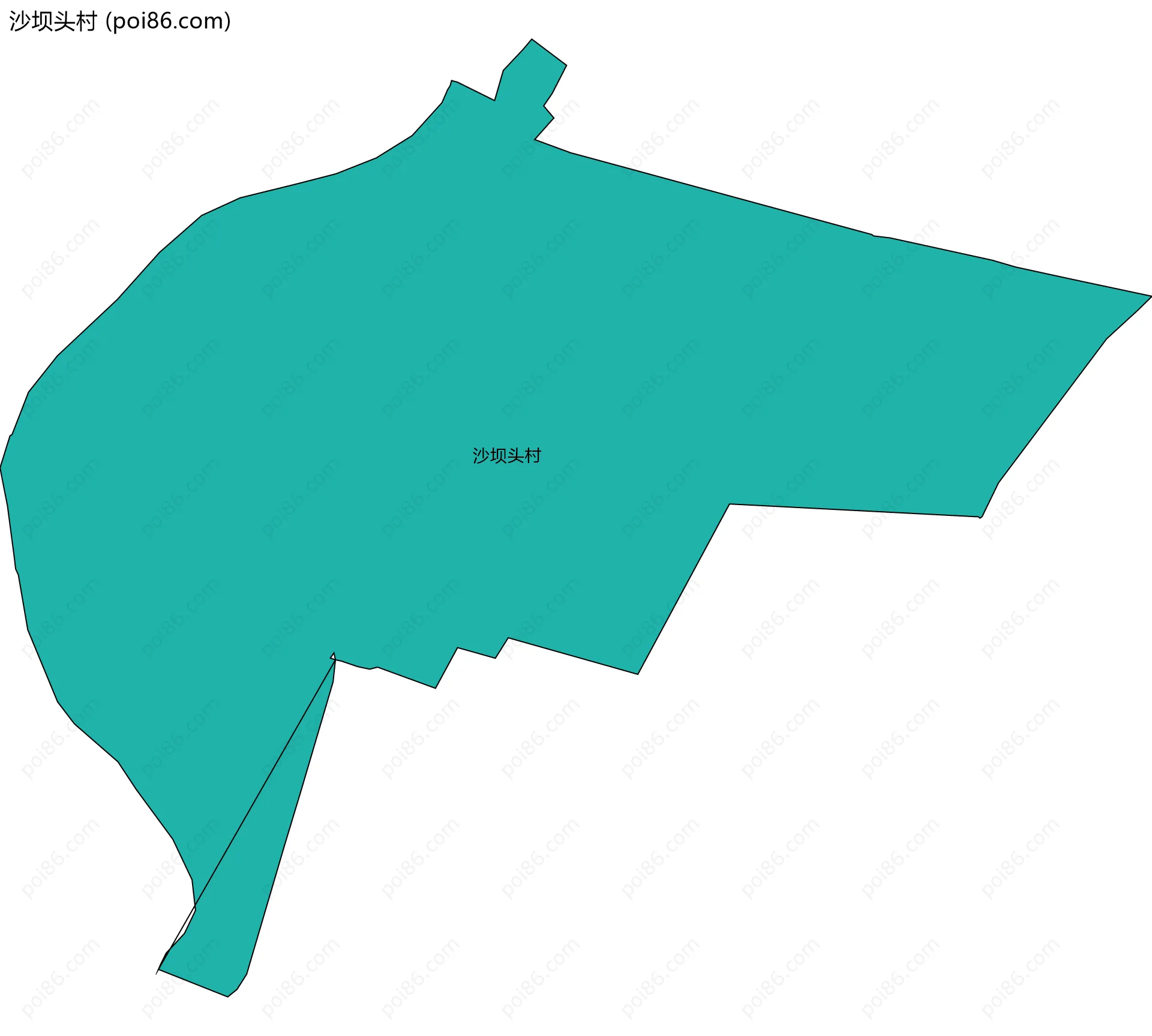 沙坝头村边界地图