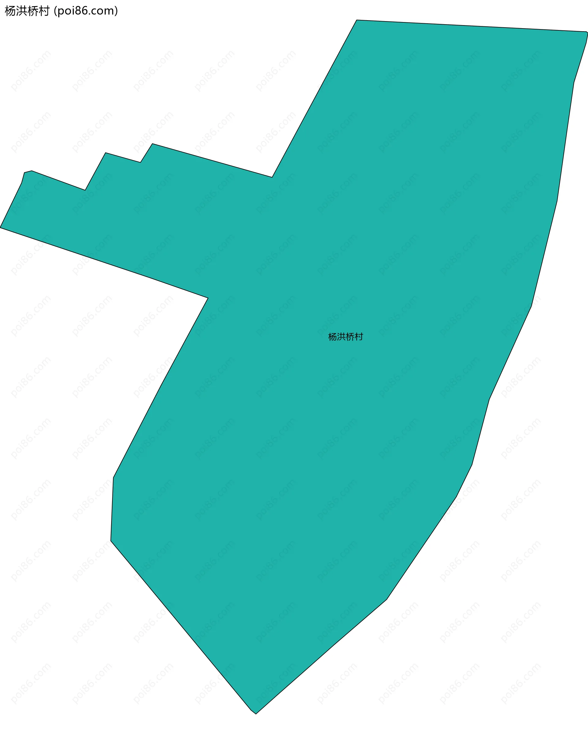 杨洪桥村边界地图