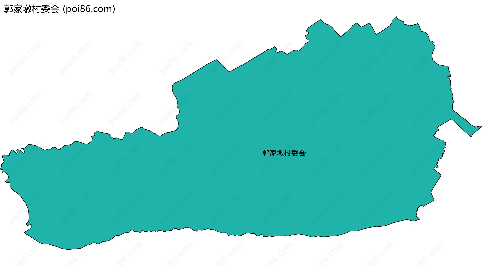 郭家墩村委会边界地图