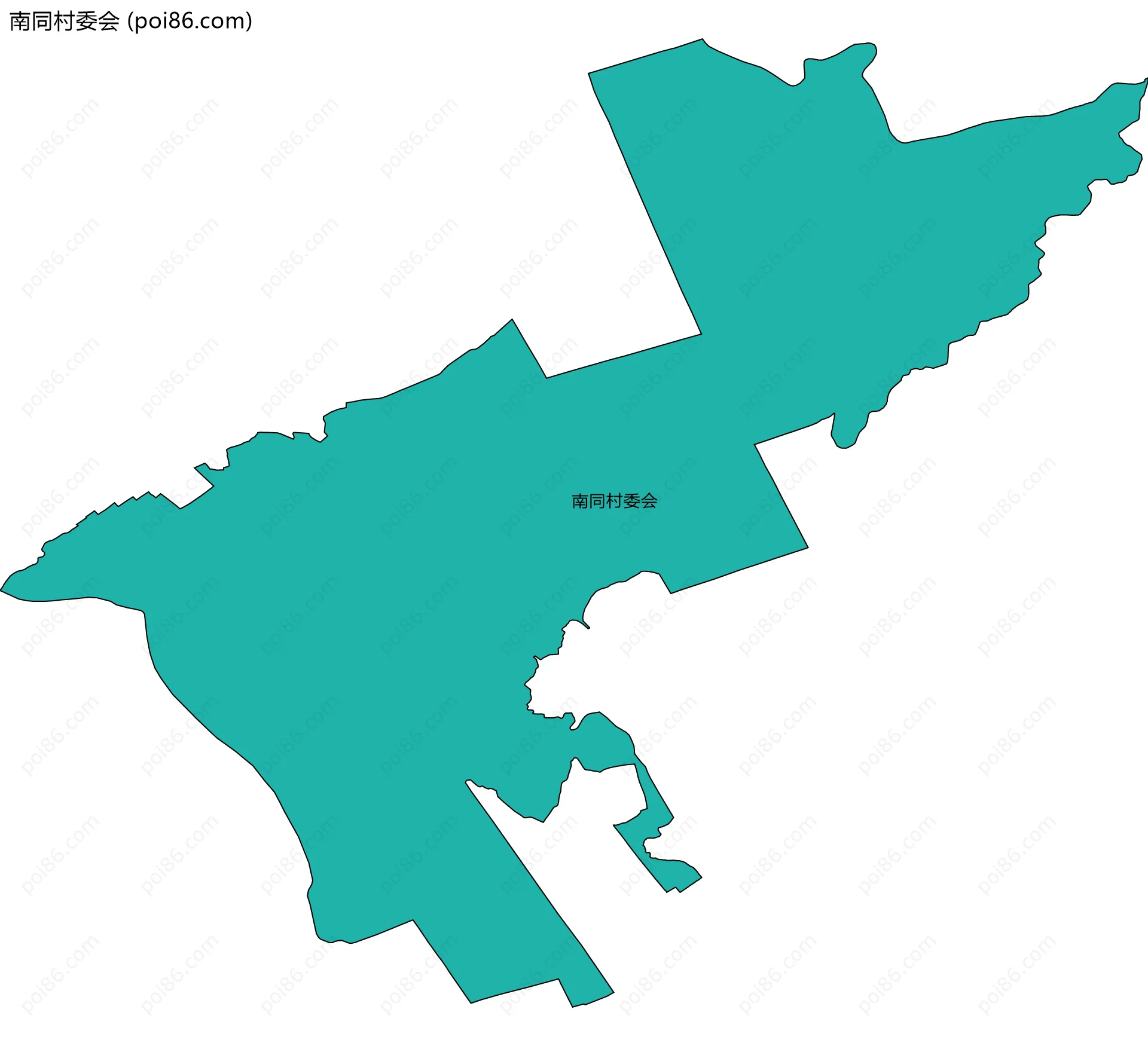 南同村委会边界地图