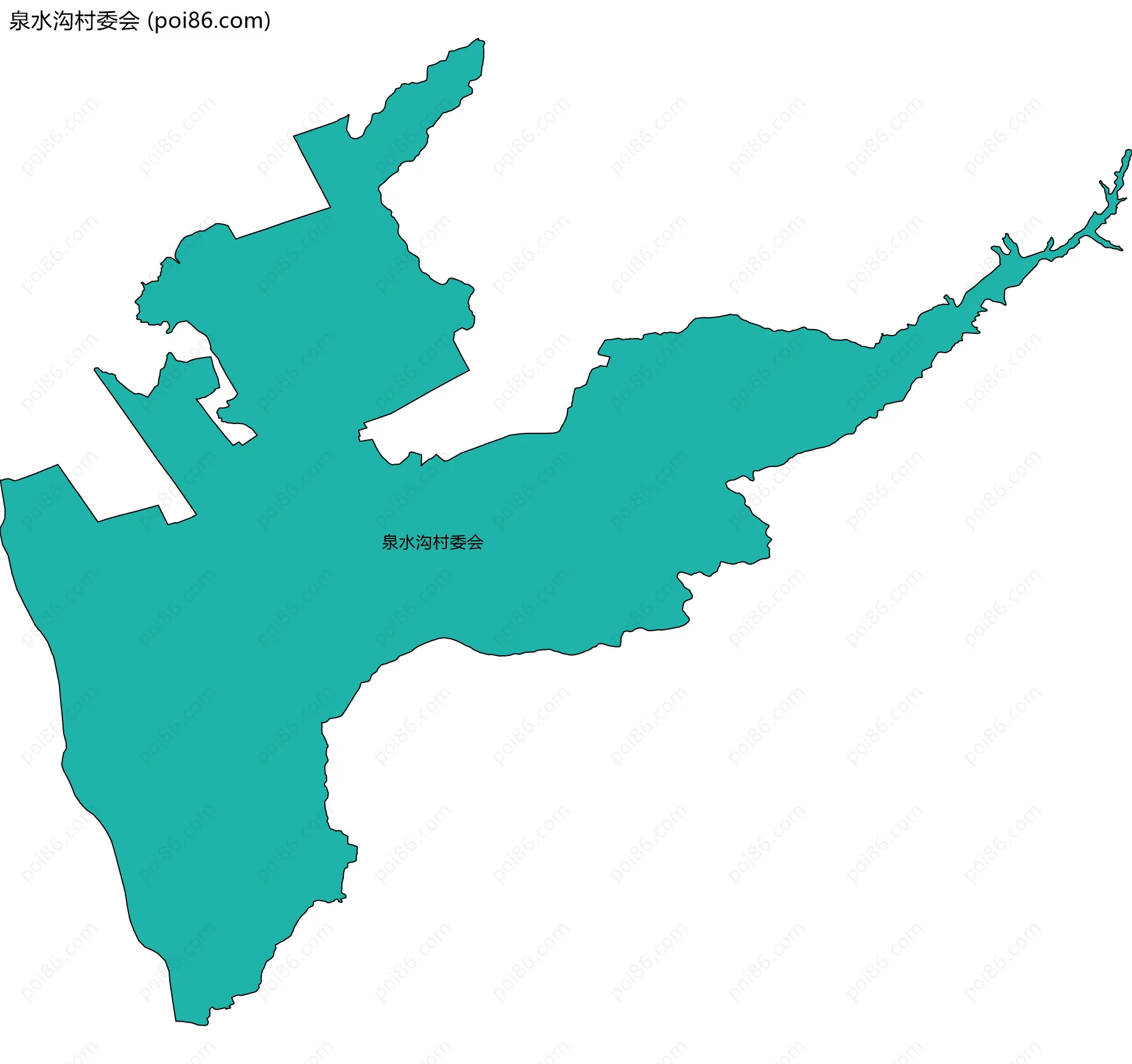 泉水沟村委会边界地图