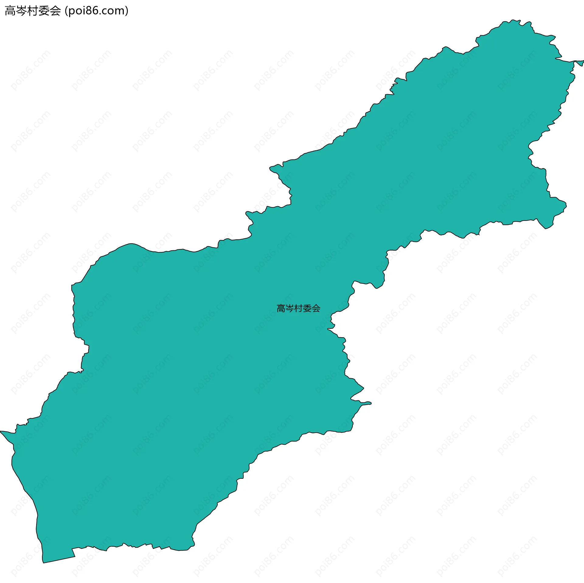 高岑村委会边界地图