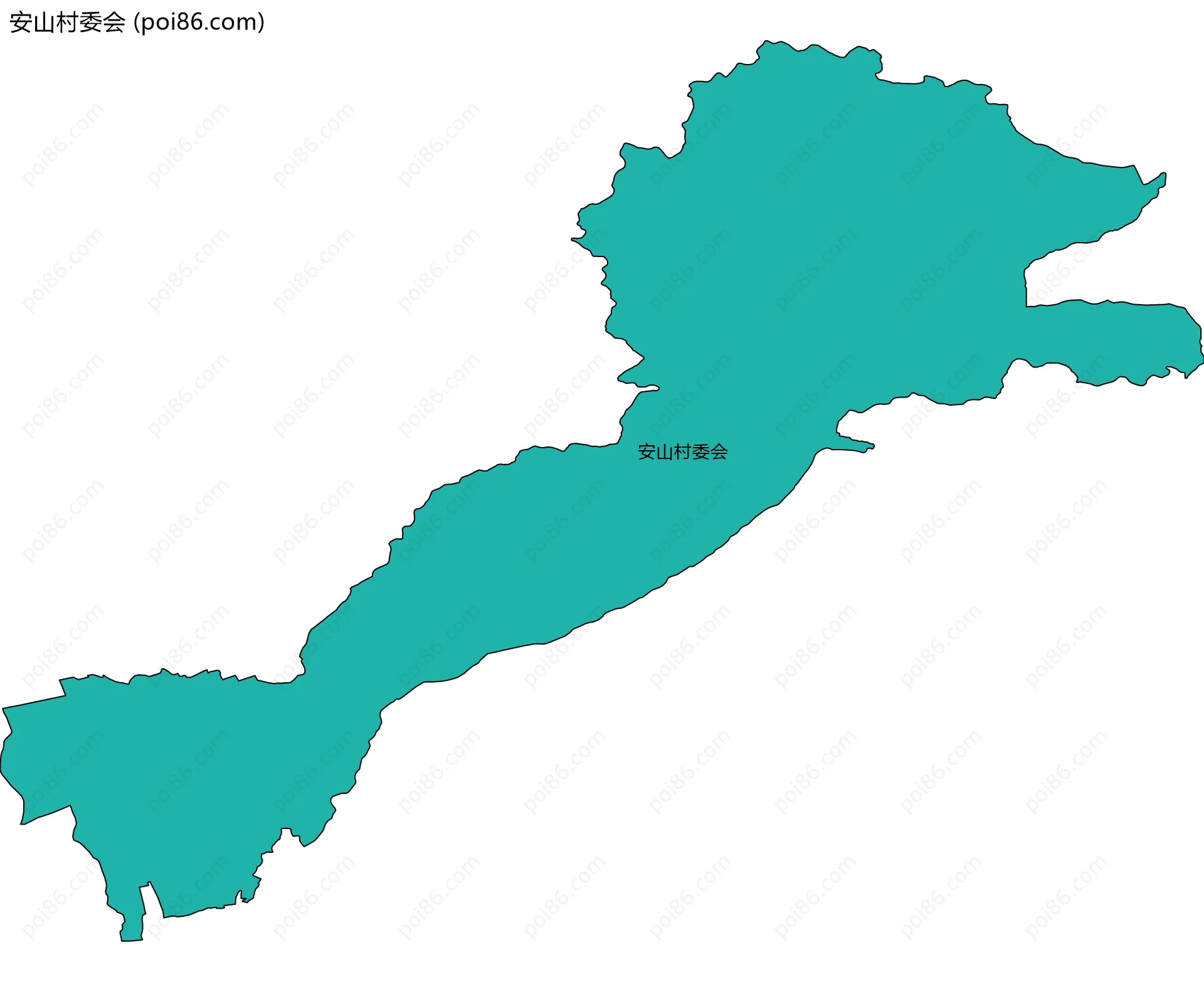 安山村委会边界地图