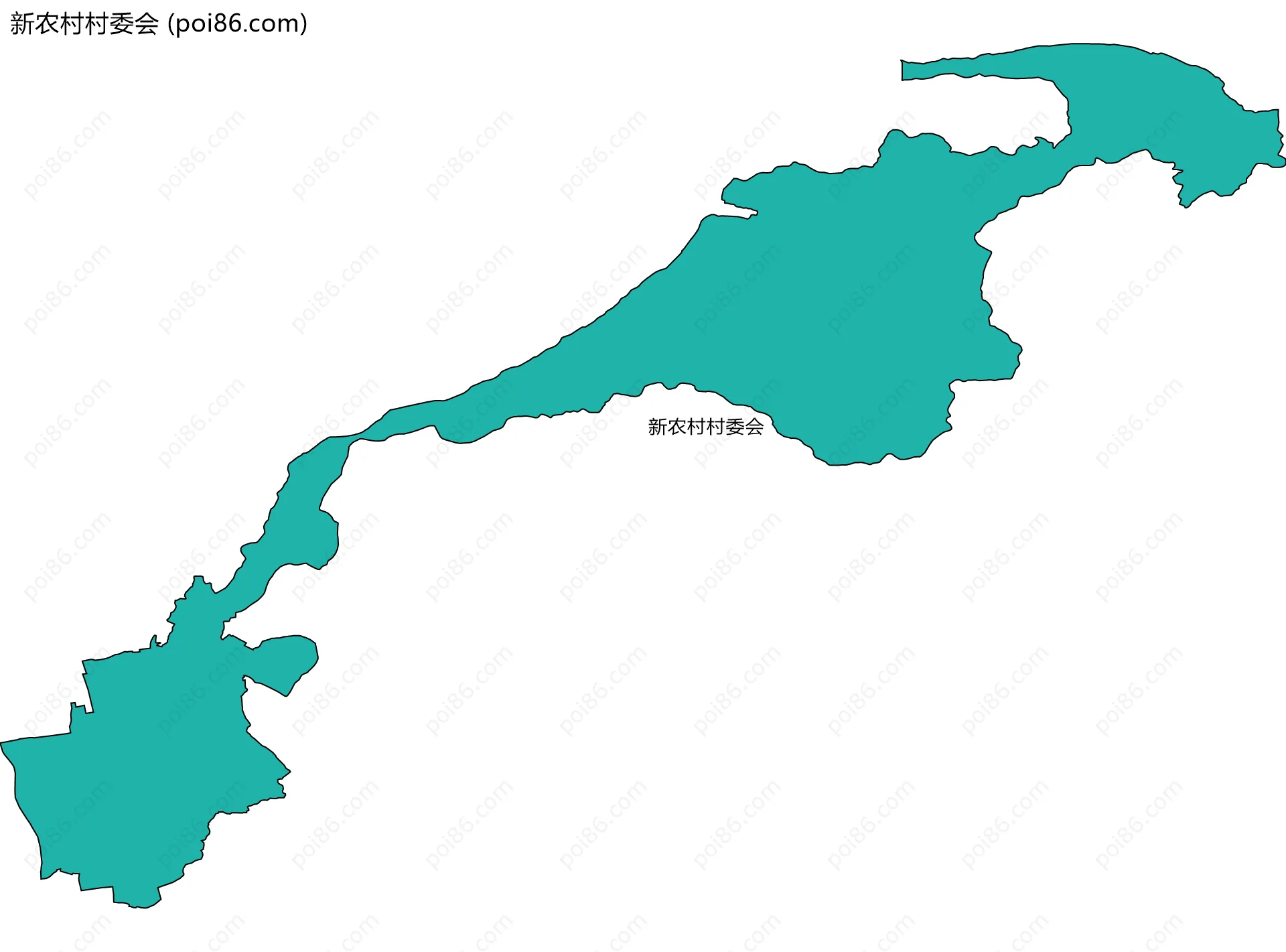 新农村村委会边界地图
