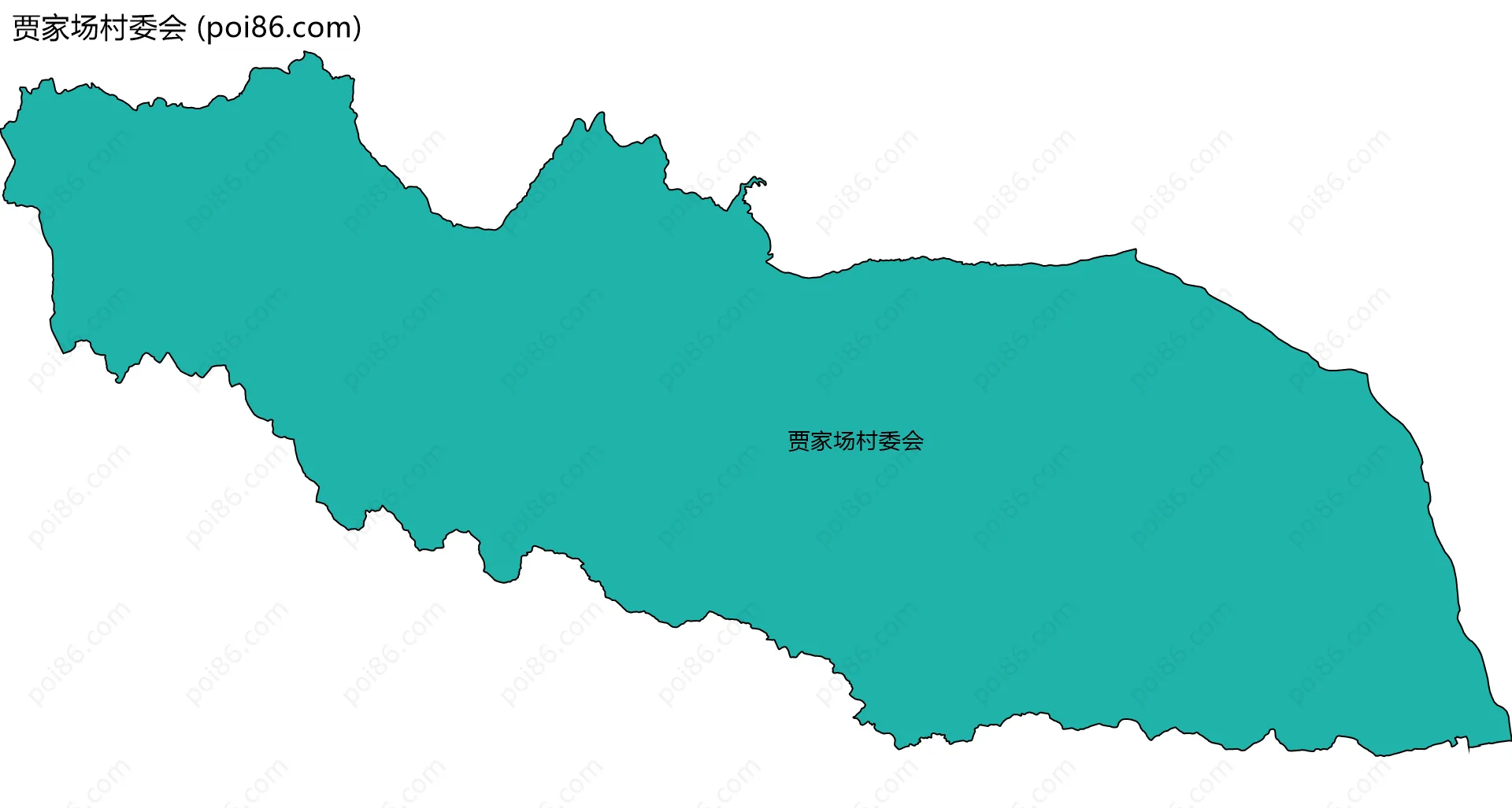 贾家场村委会边界地图