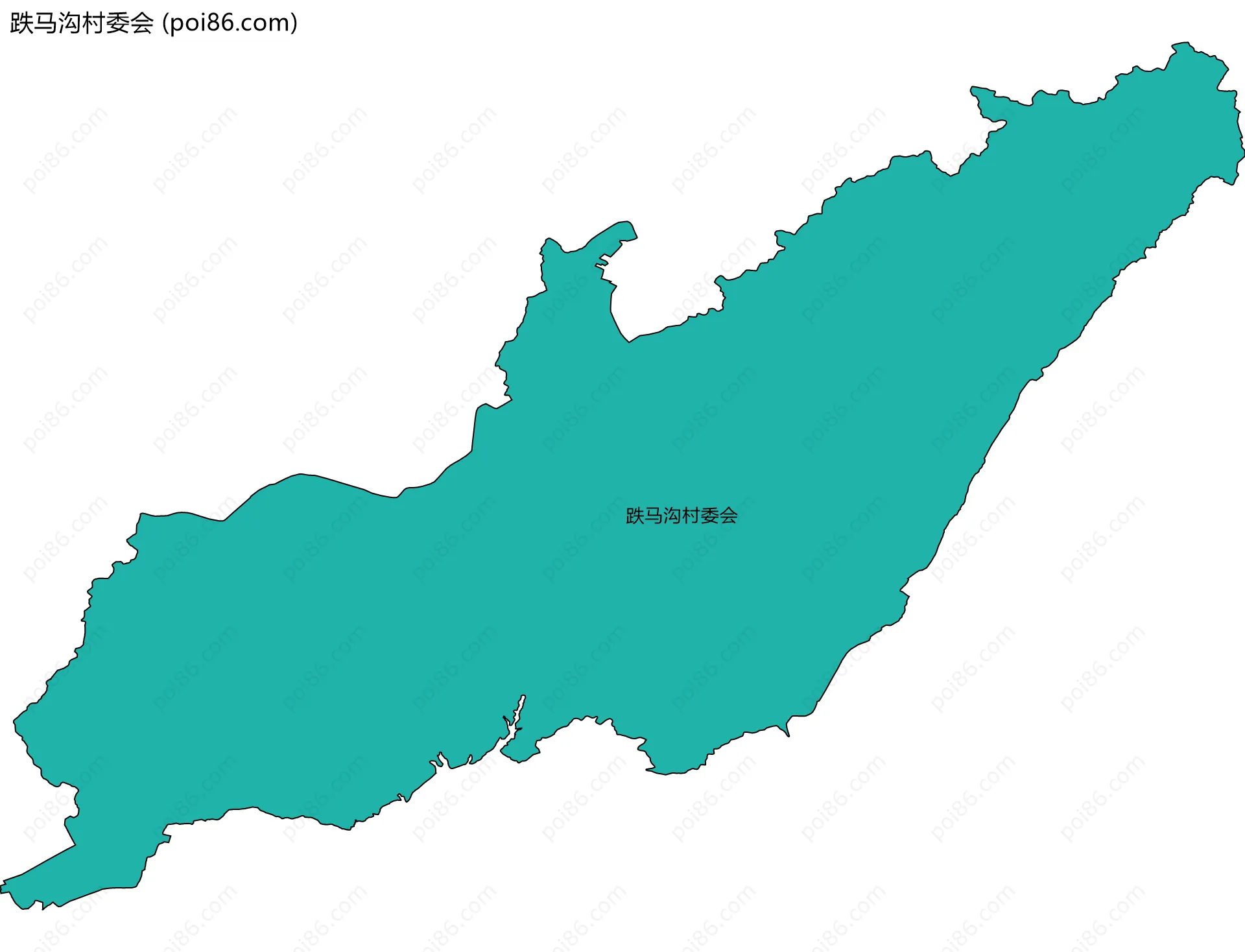 跌马沟村委会边界地图