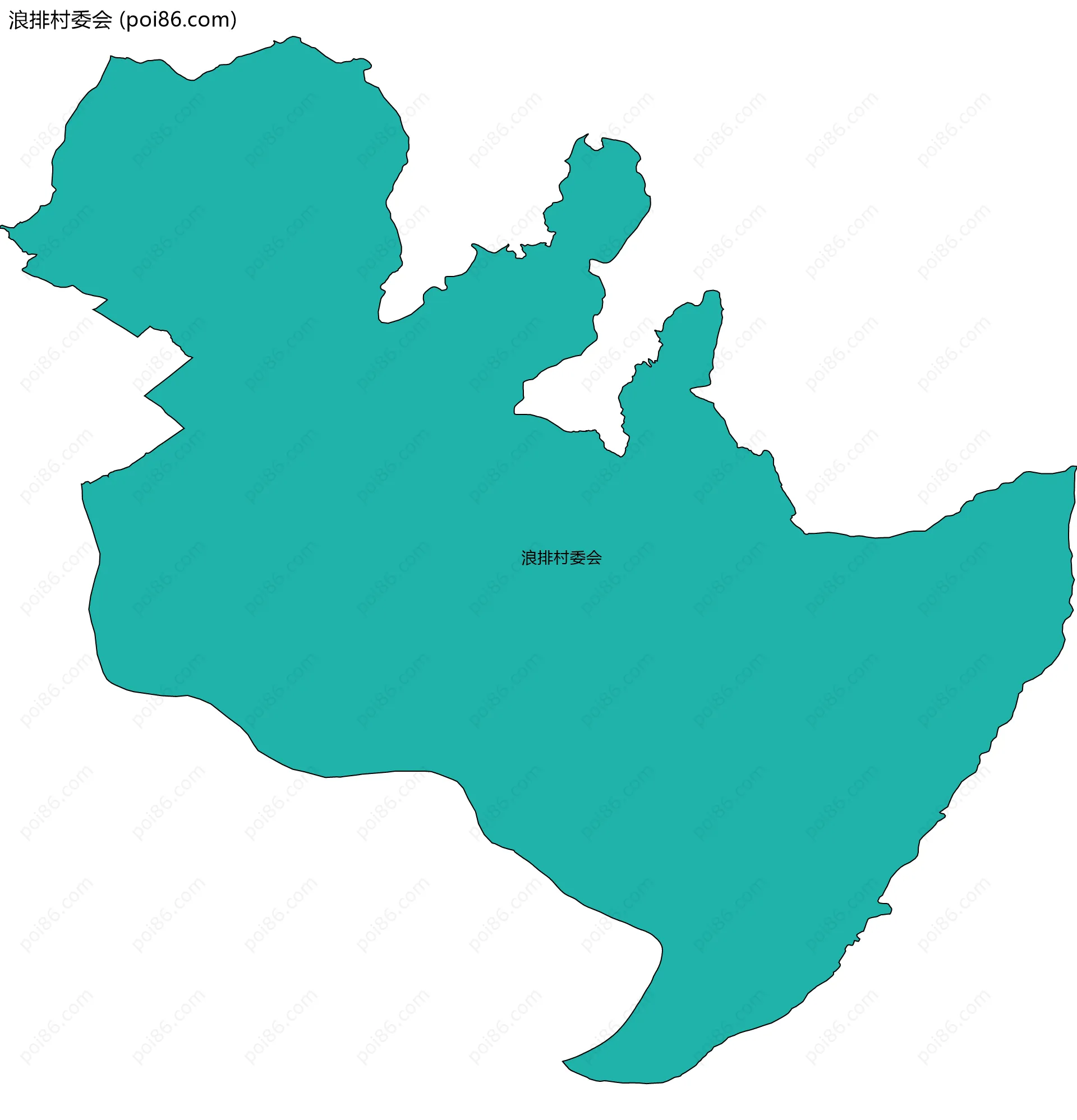 浪排村委会边界地图