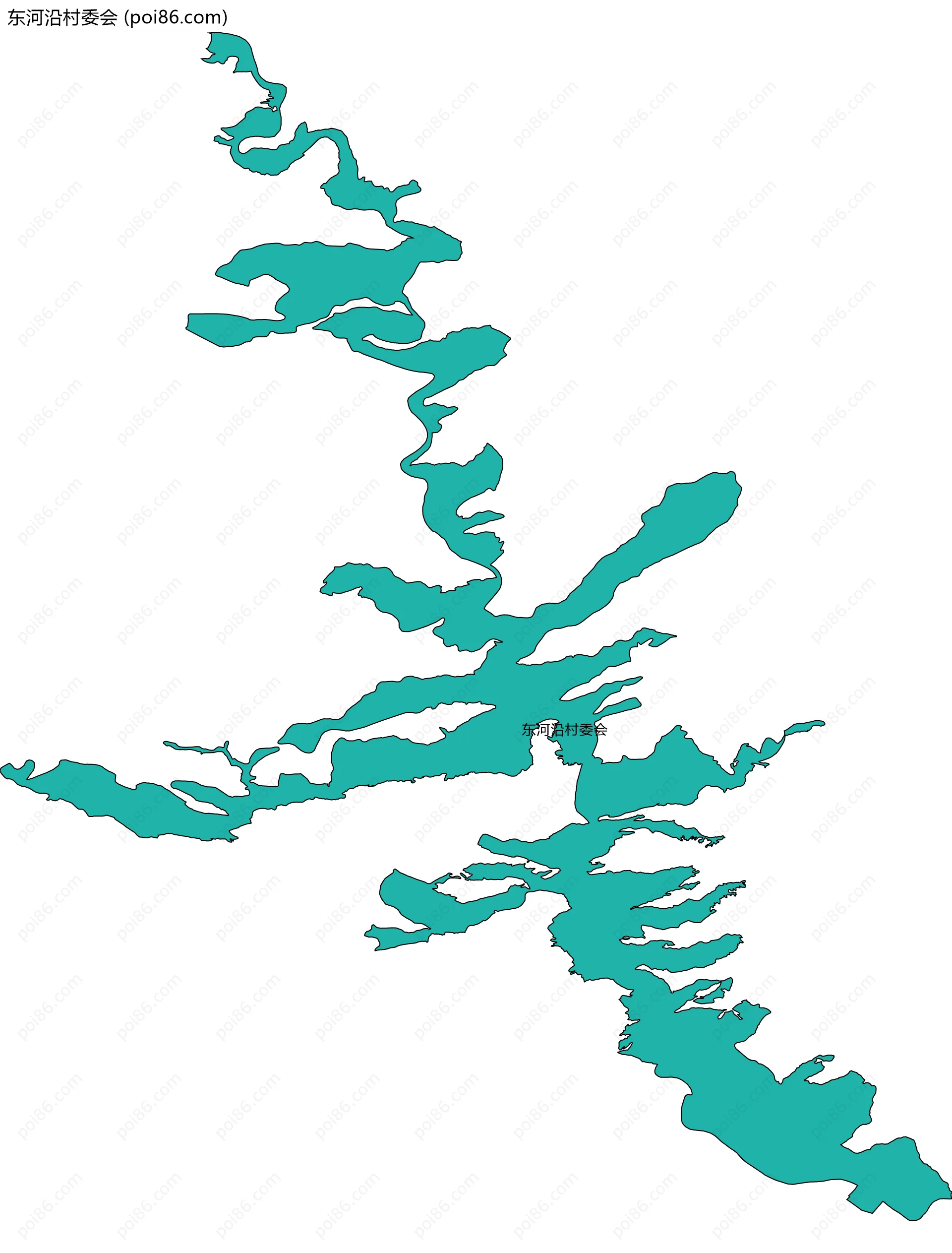 东河沿村委会边界地图