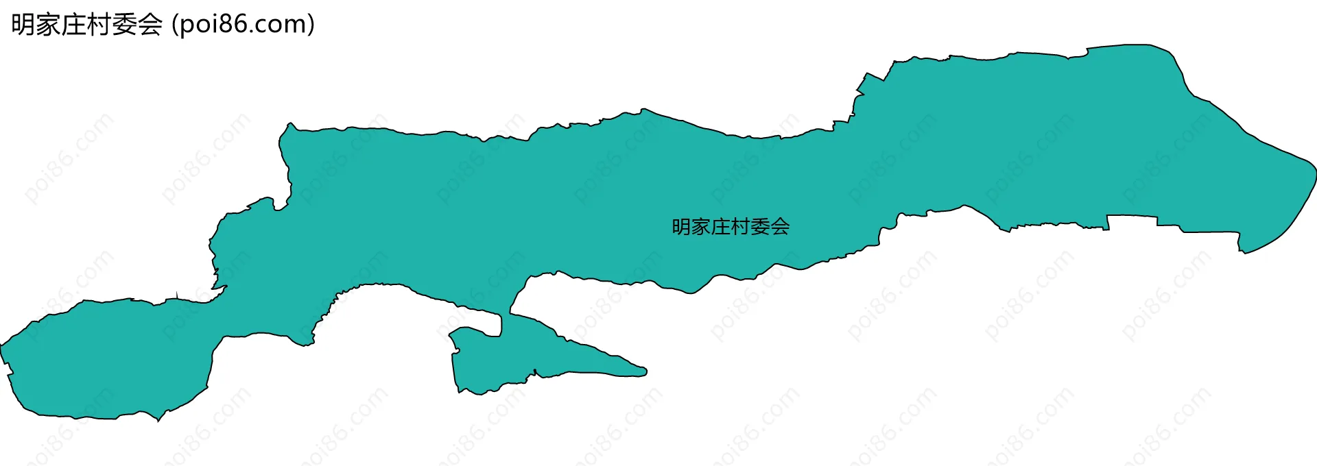 明家庄村委会边界地图