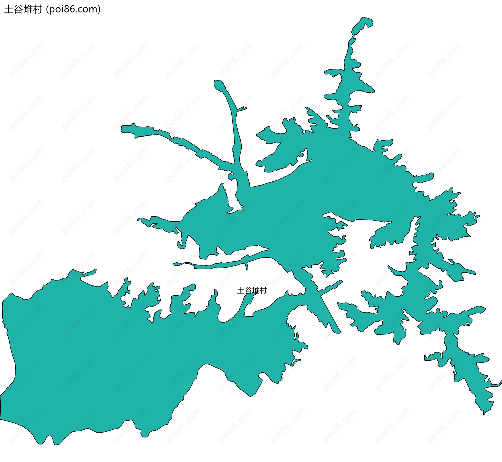 土谷堆村边界地图