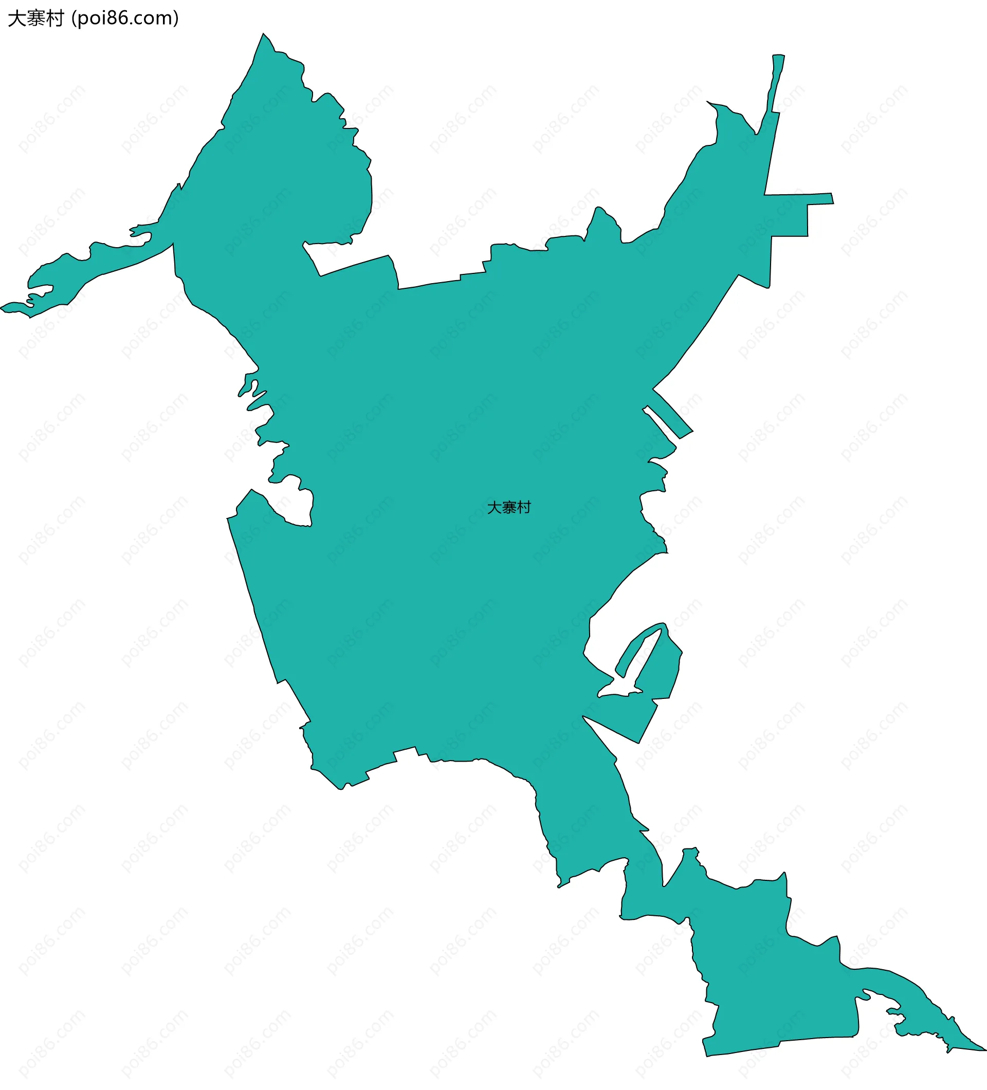 大寨村边界地图