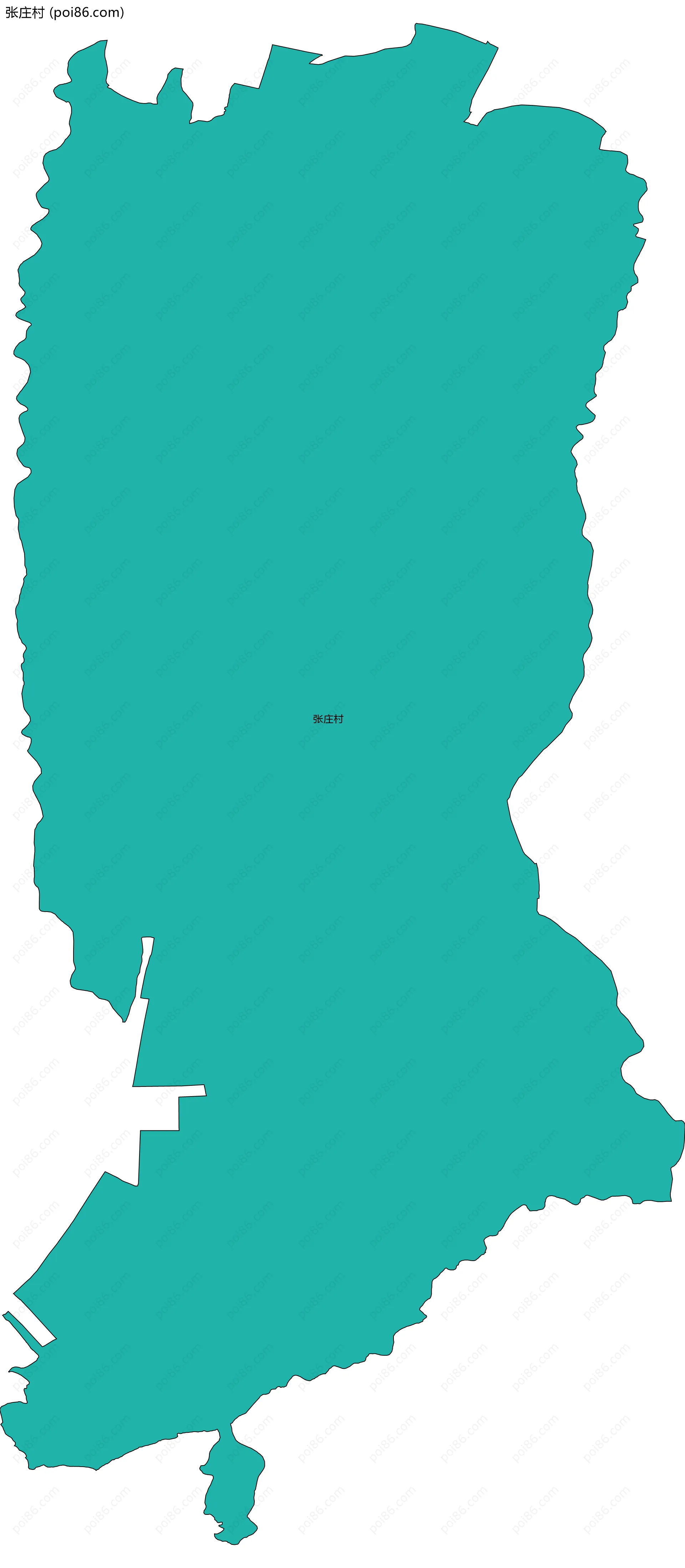 张庄村边界地图
