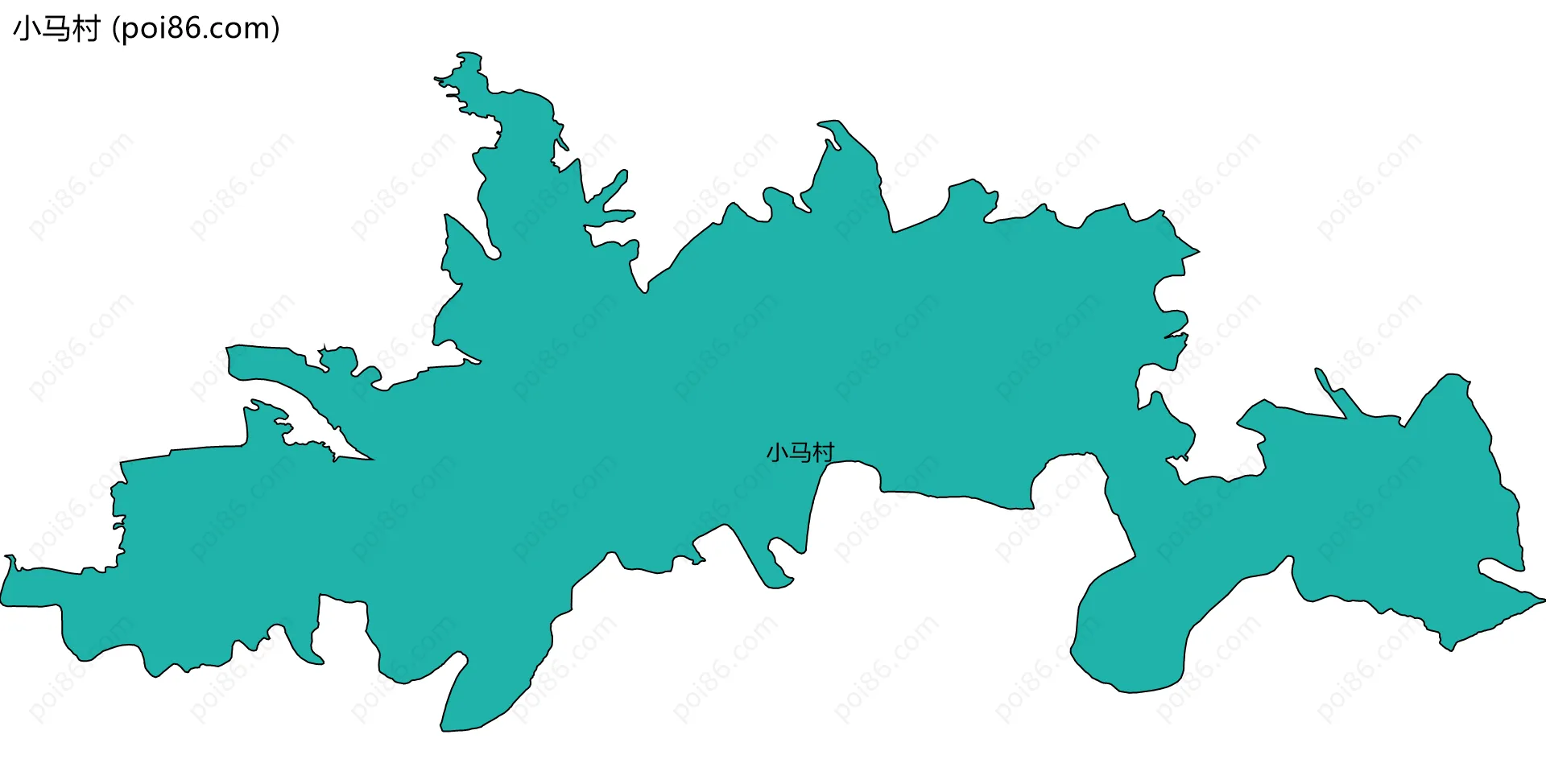 小马村边界地图