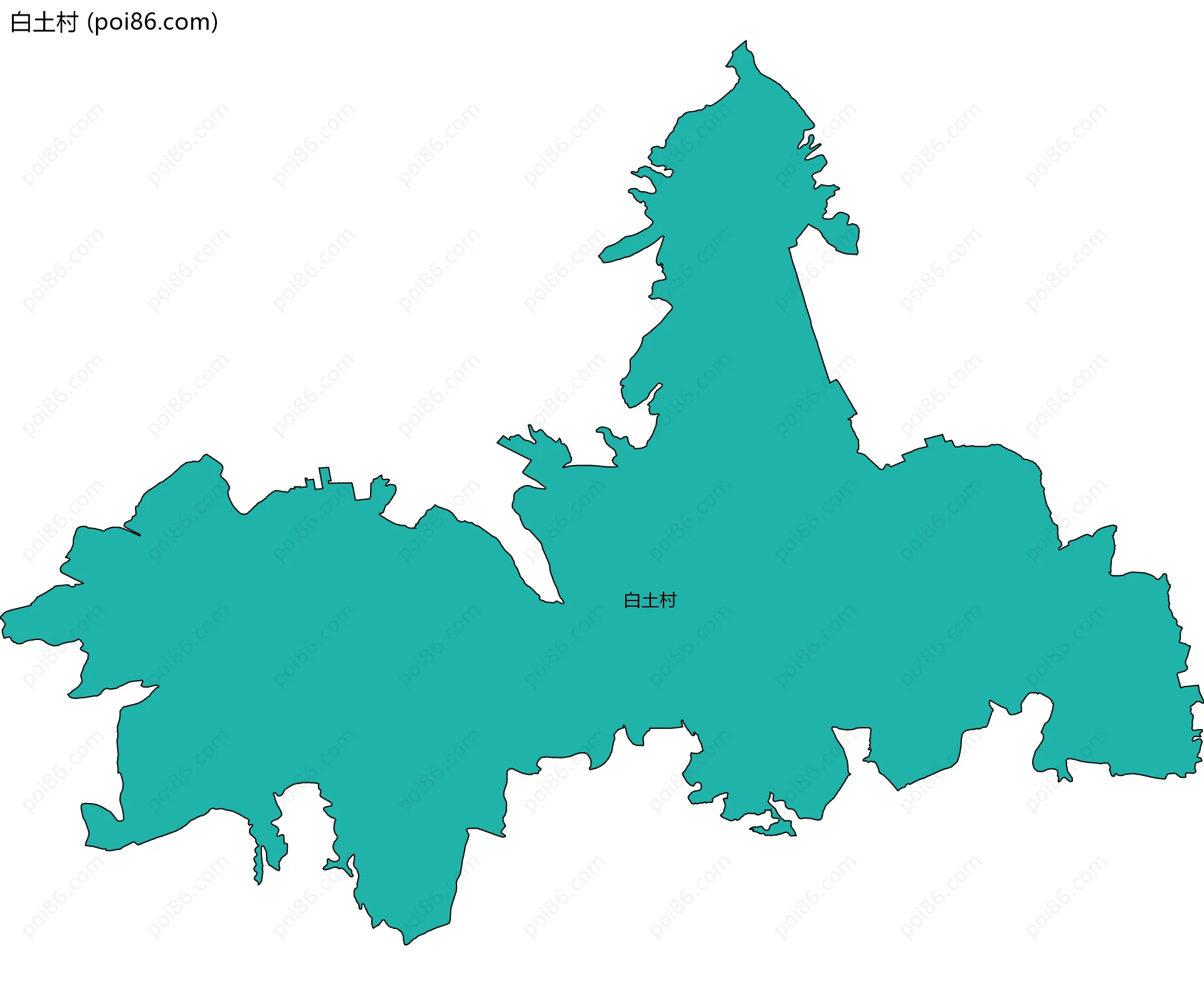 白土村边界地图