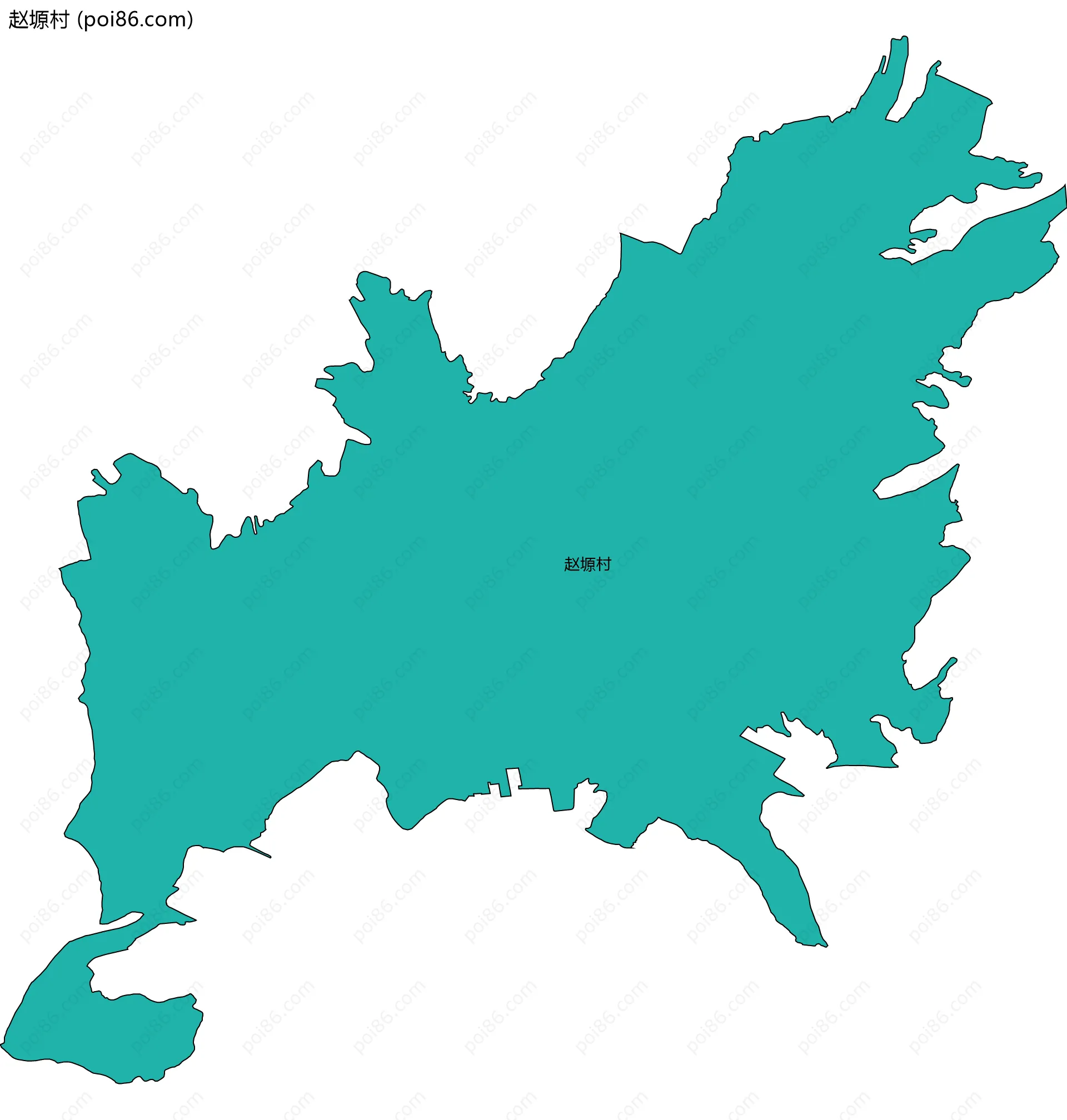 赵塬村边界地图