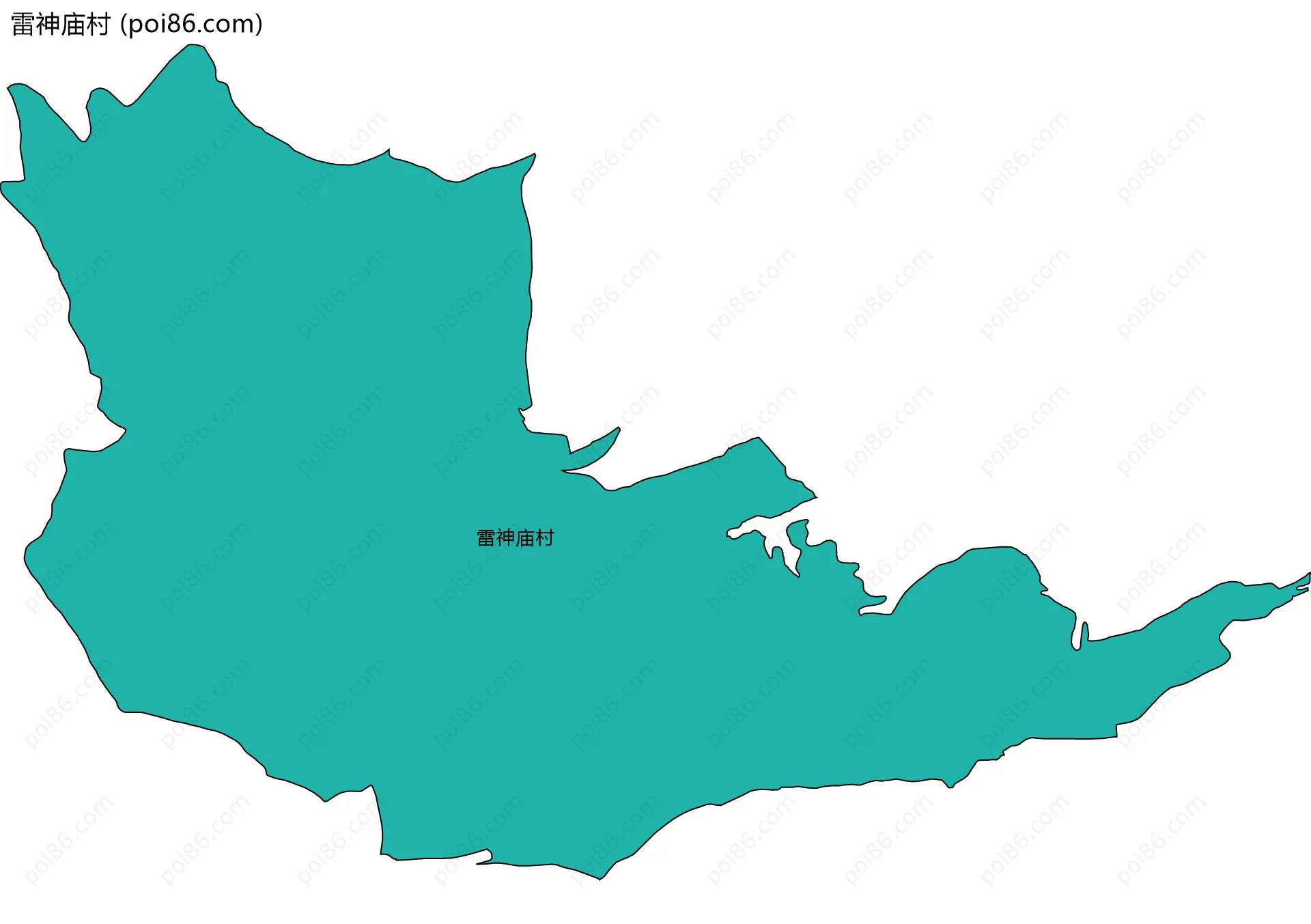 雷神庙村边界地图