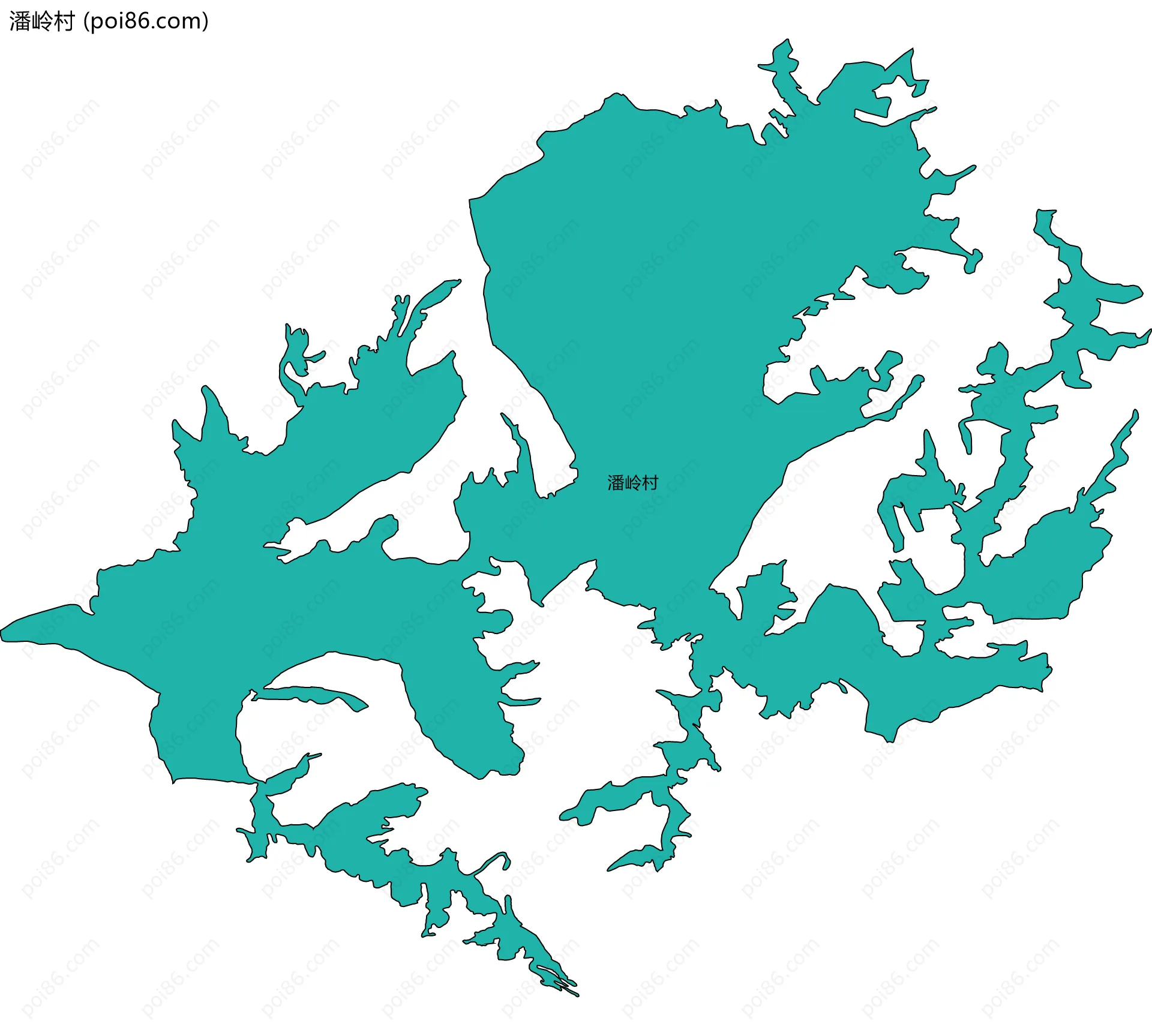 潘岭村边界地图