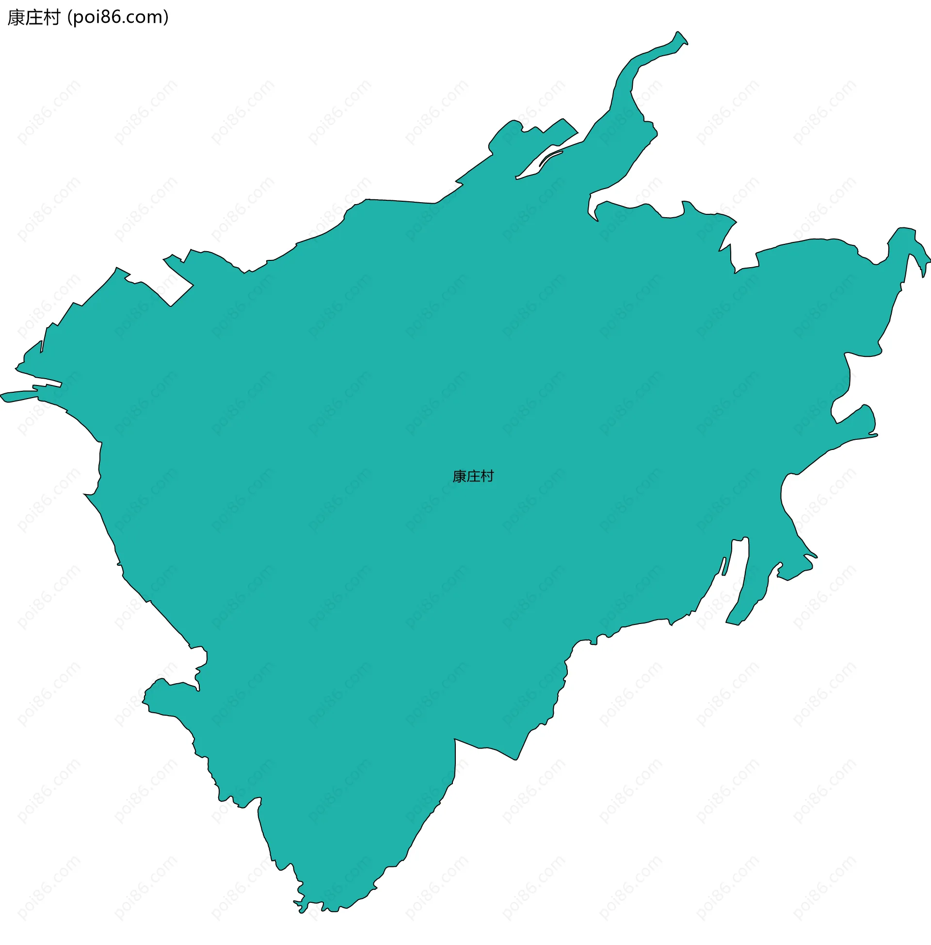 康庄村边界地图