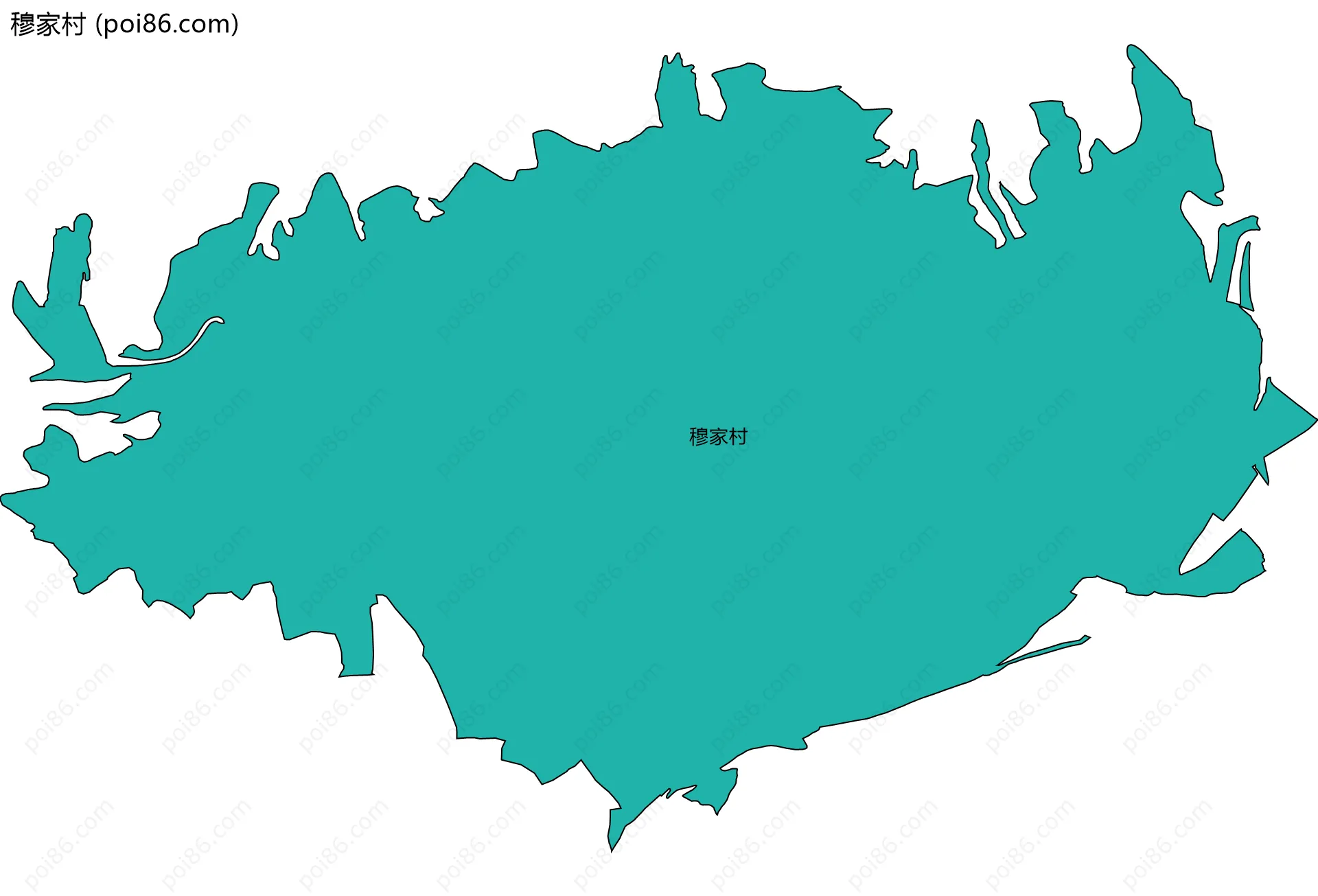 穆家村边界地图
