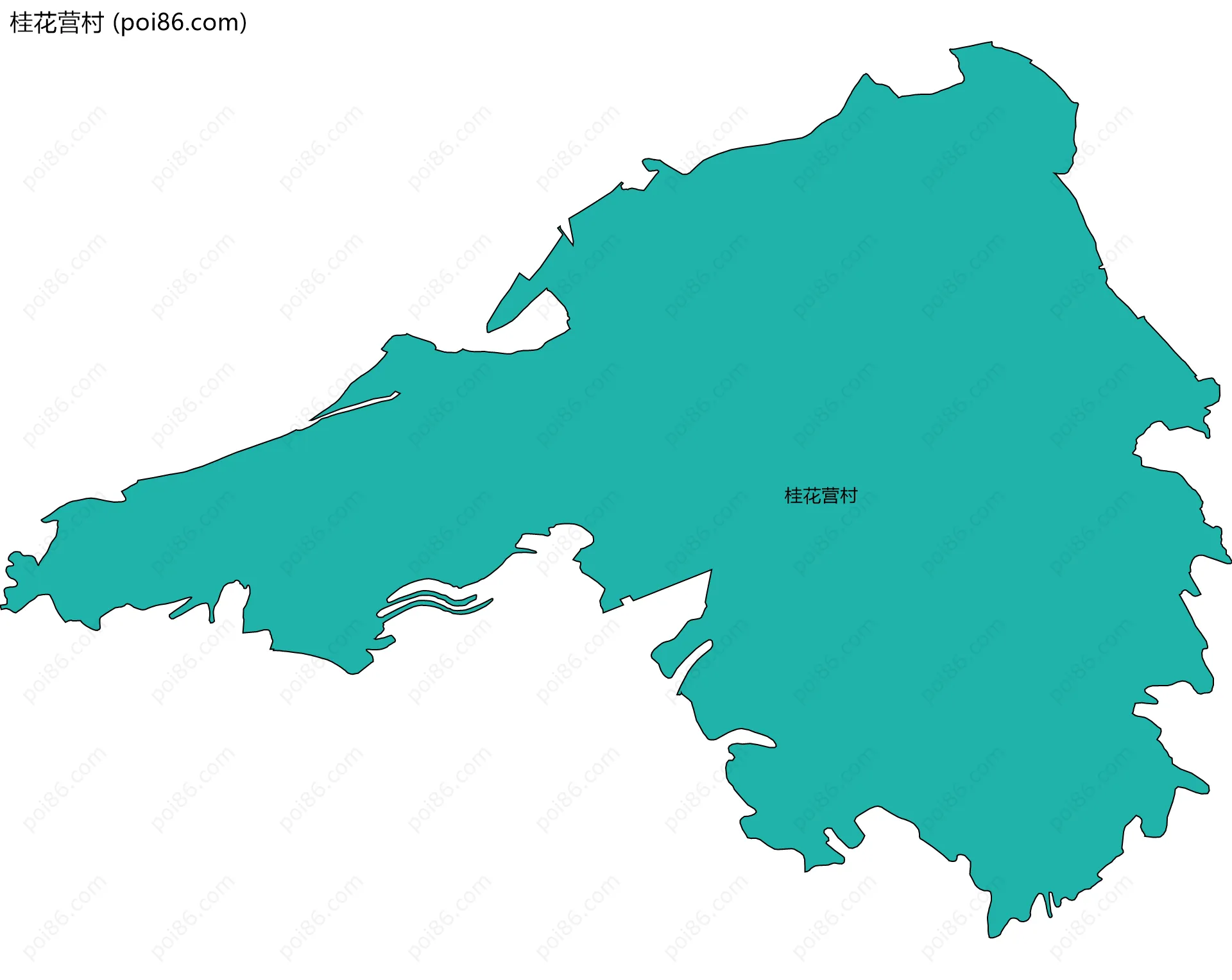 桂花营村边界地图