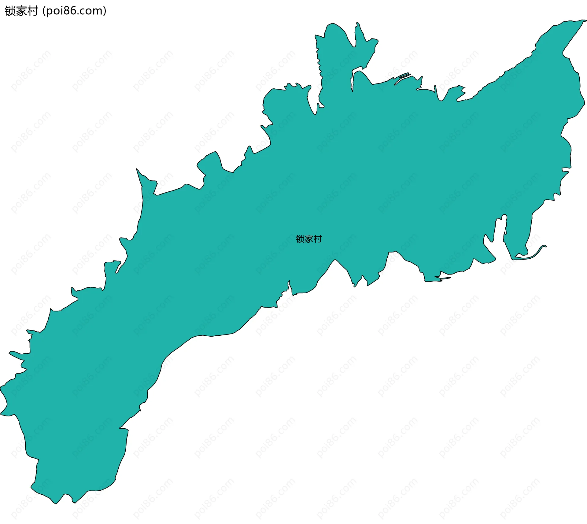 锁家村边界地图