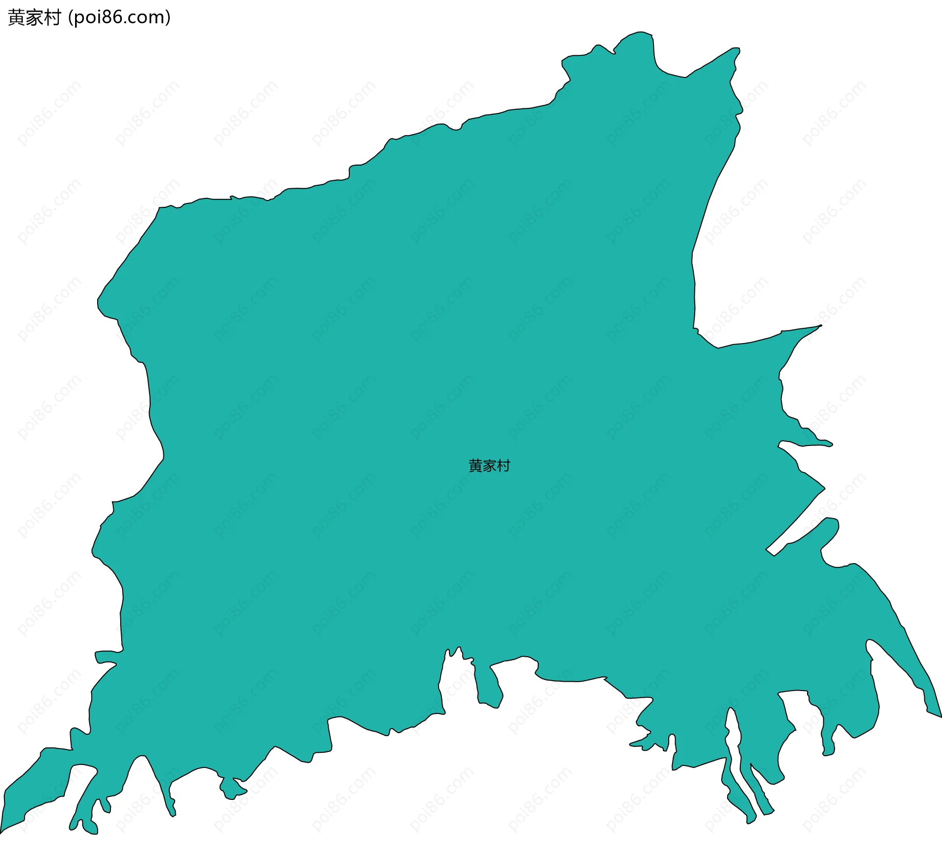 黄家村边界地图