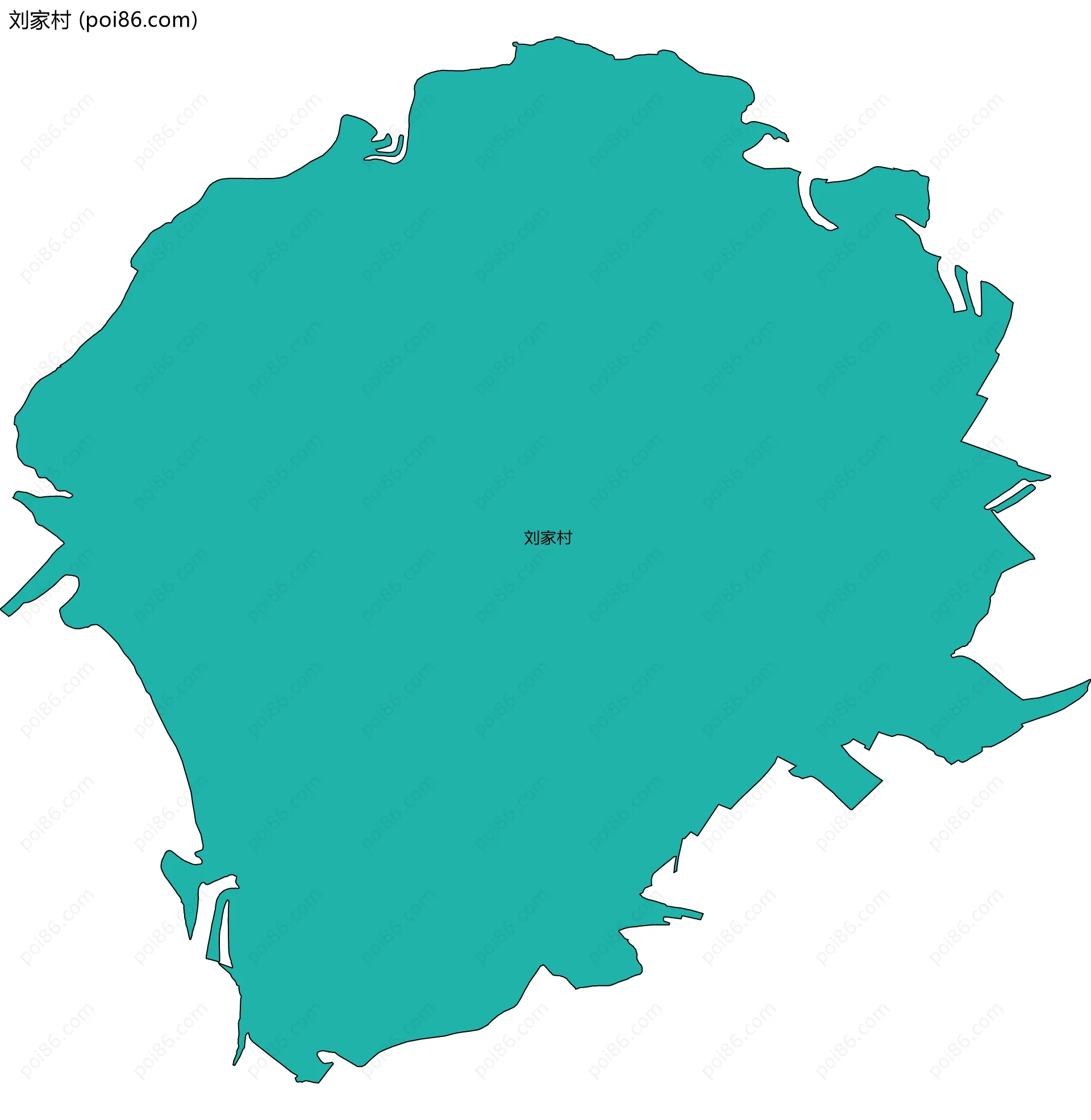 刘家村边界地图