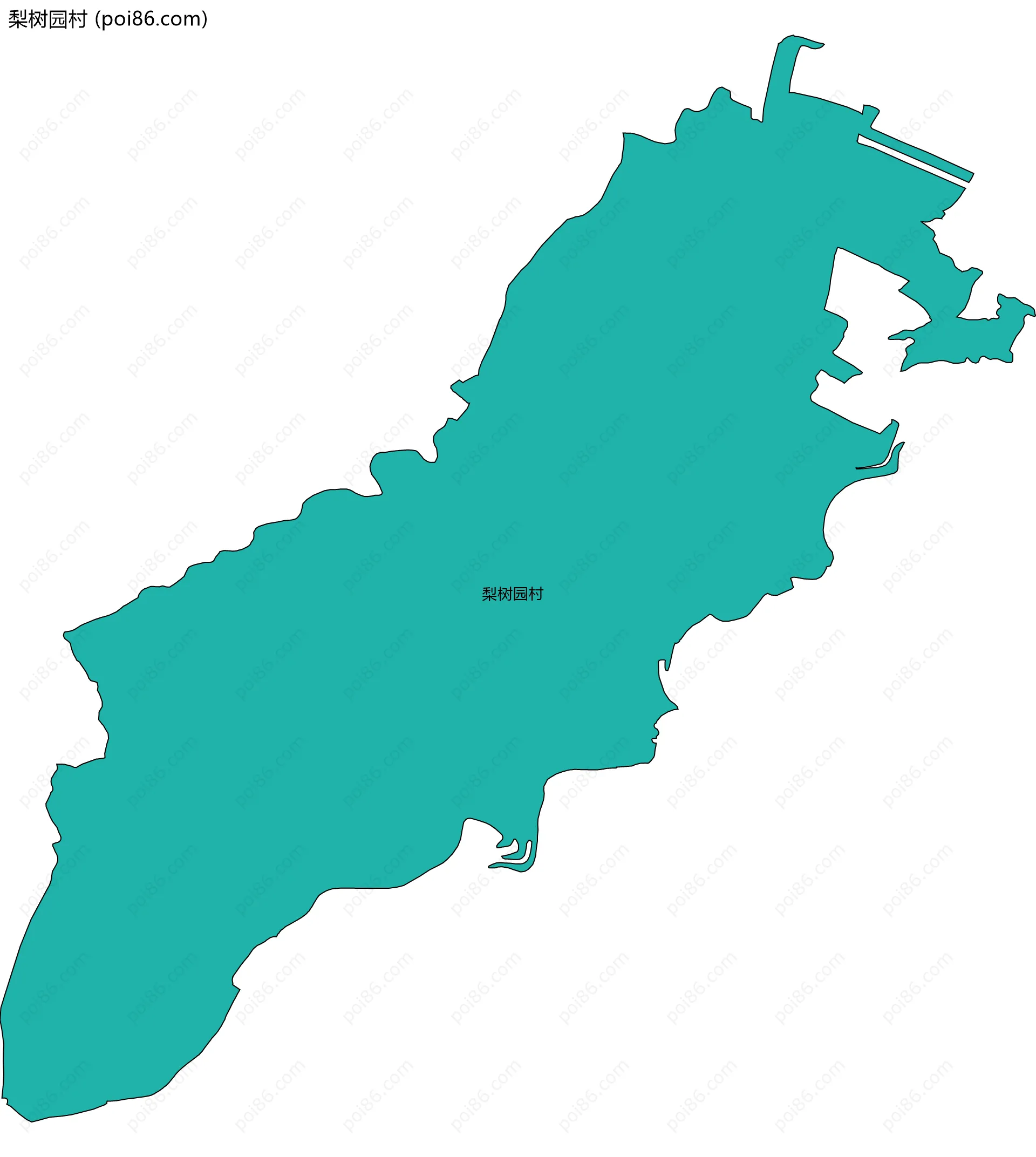 梨树园村边界地图