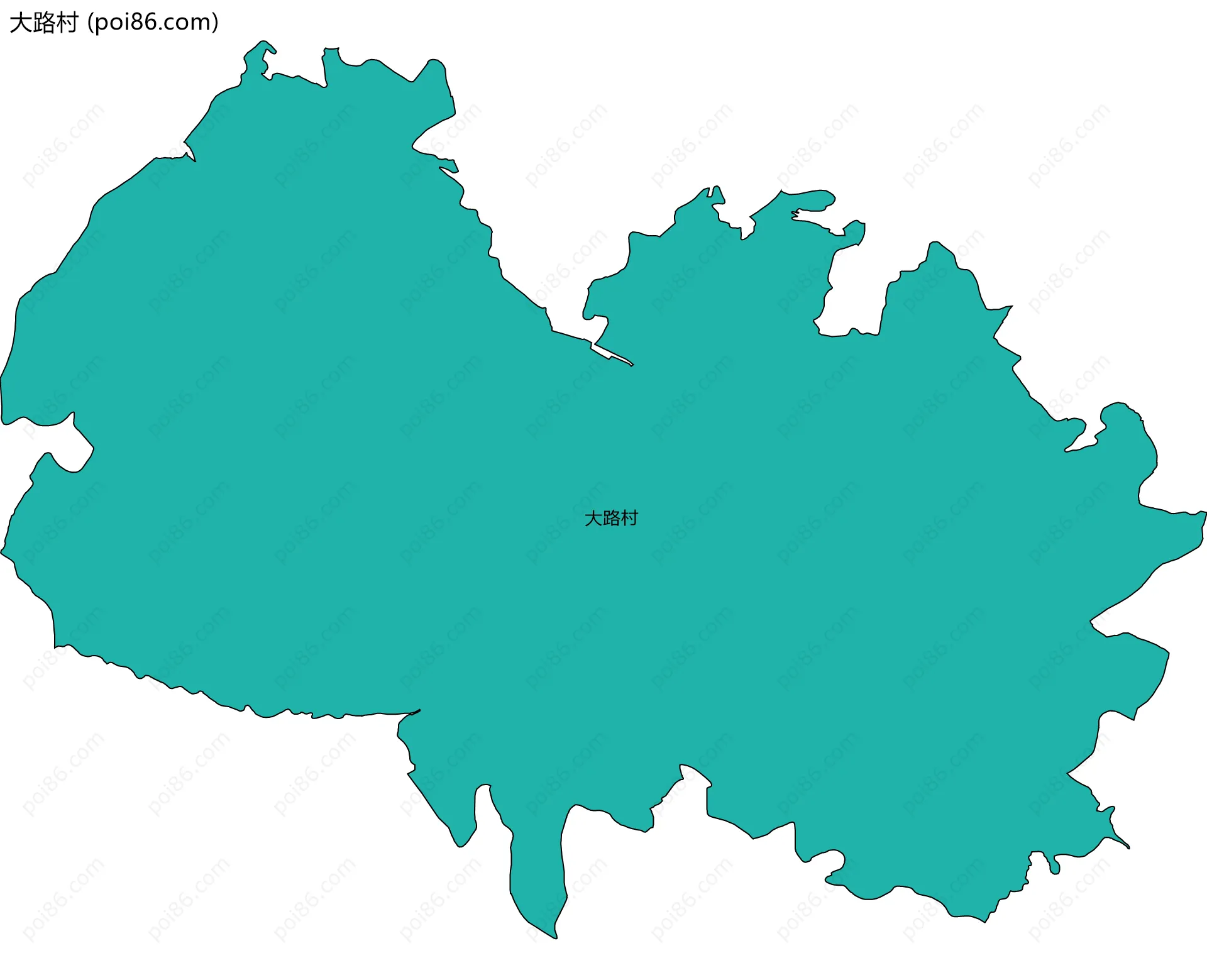 大路村边界地图