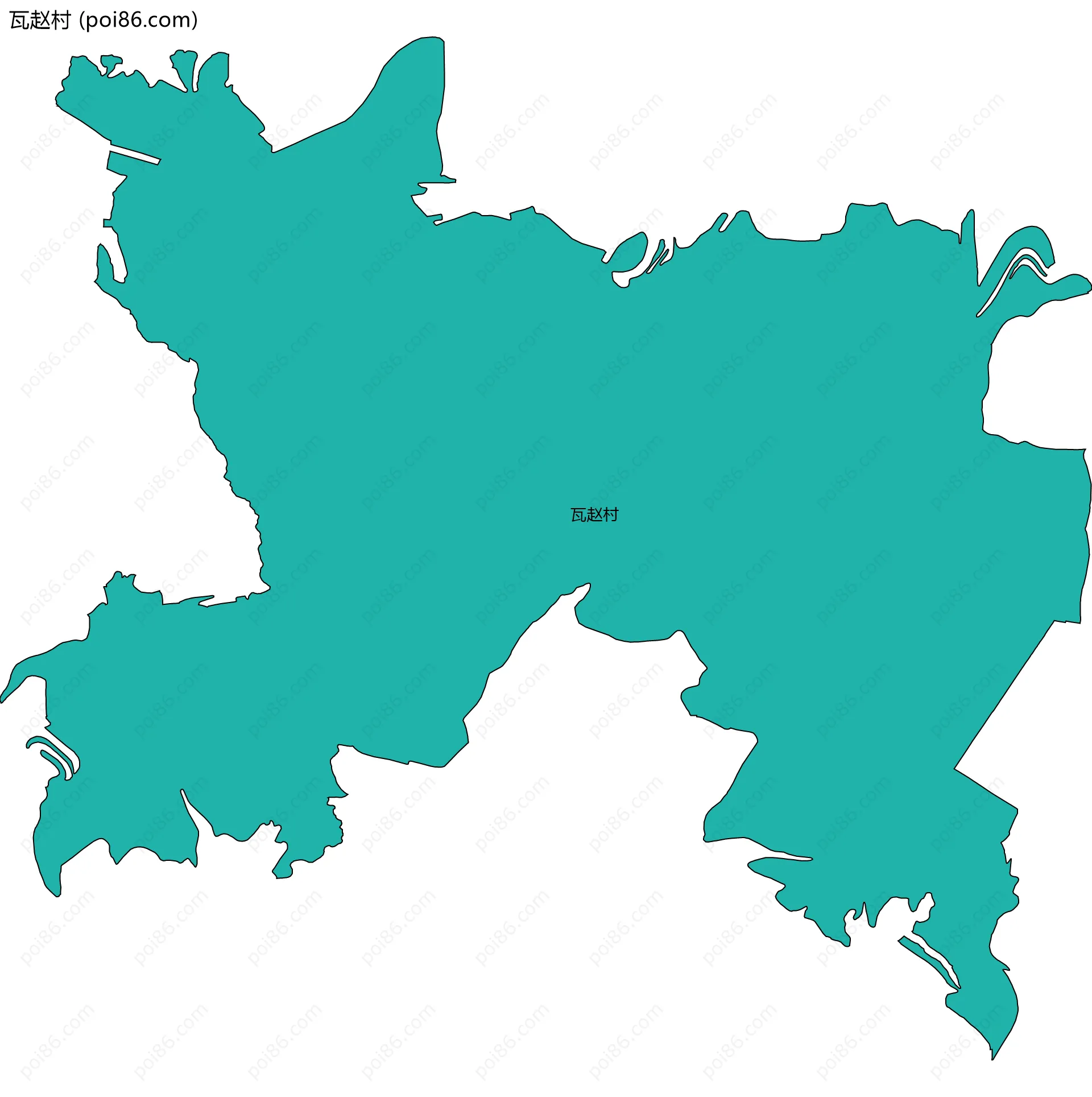 瓦赵村边界地图