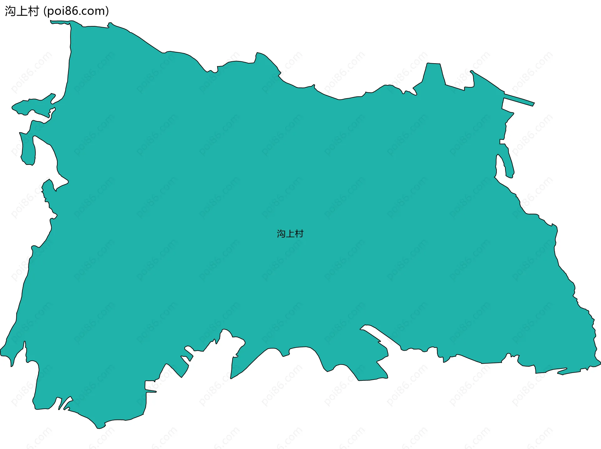 沟上村边界地图