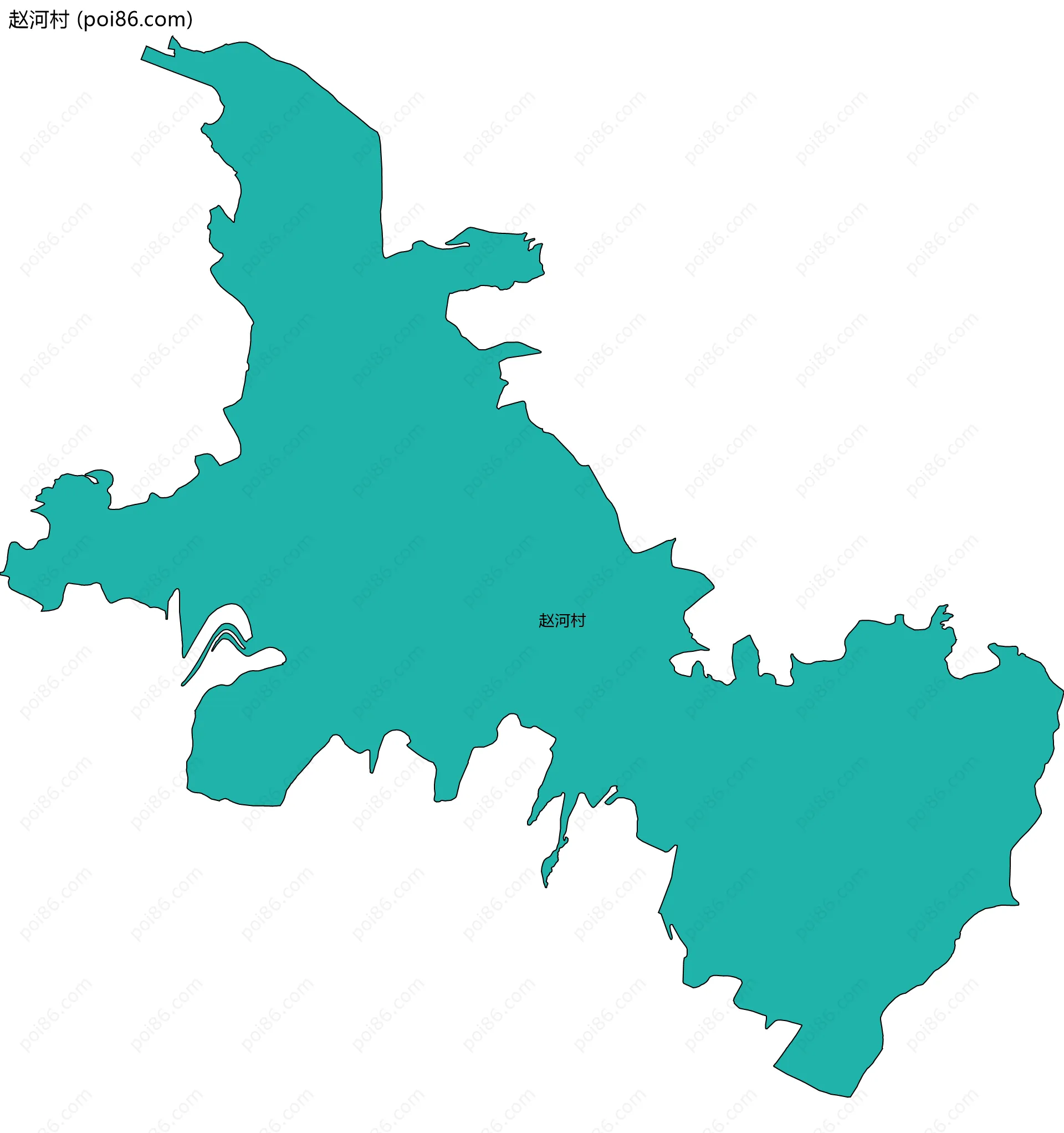 赵河村边界地图