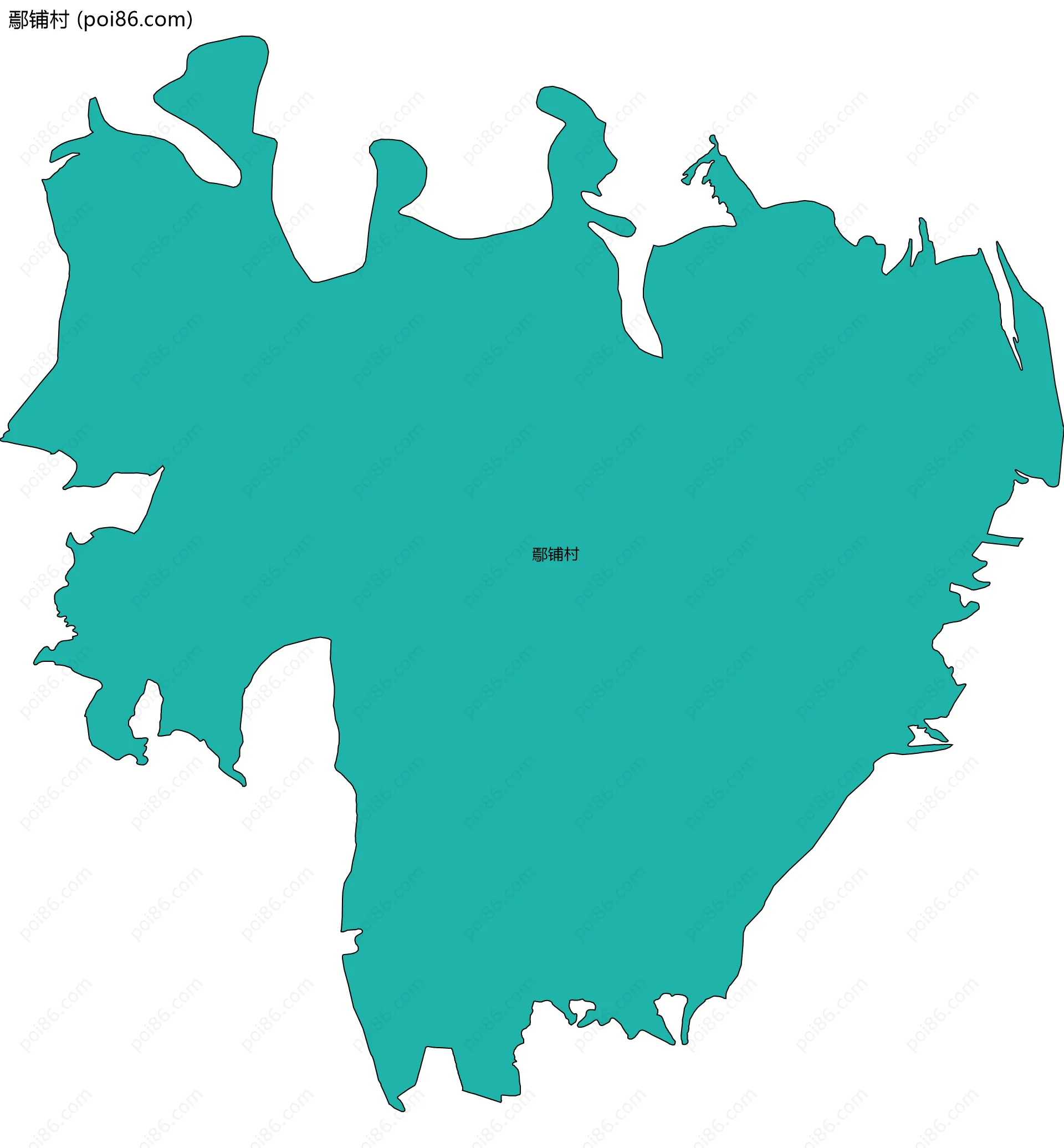 鄢铺村边界地图