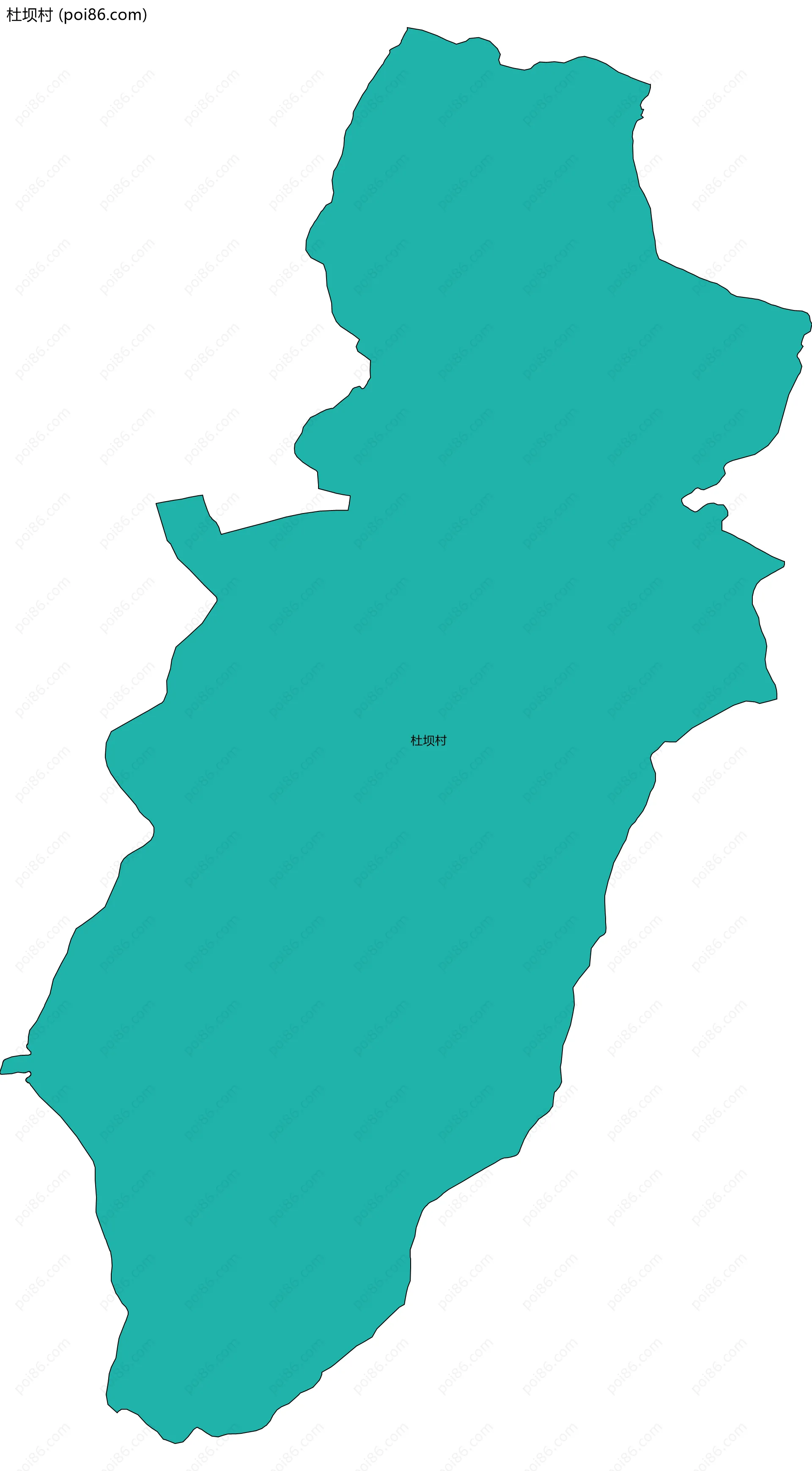 杜坝村边界地图