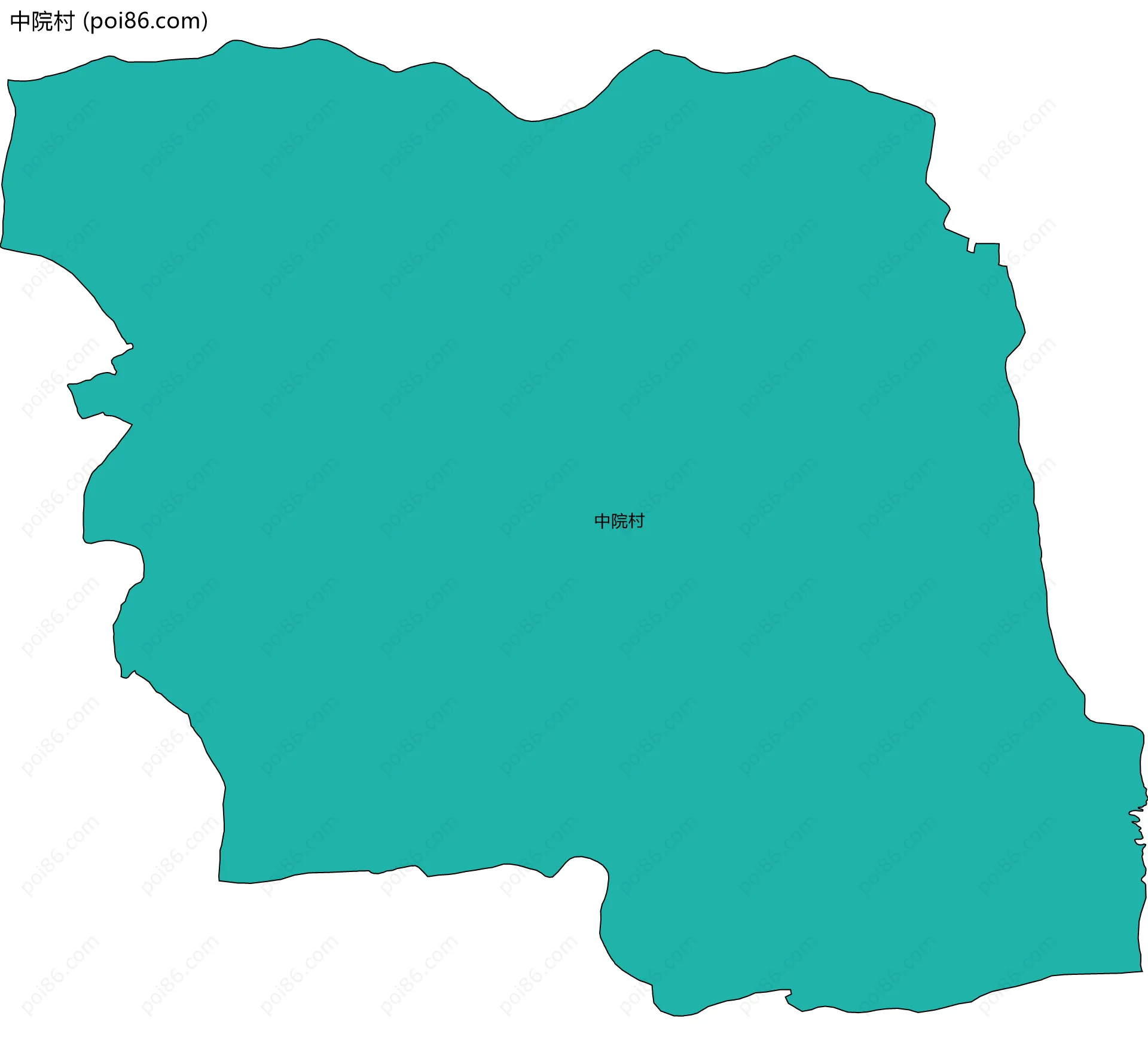 中院村边界地图