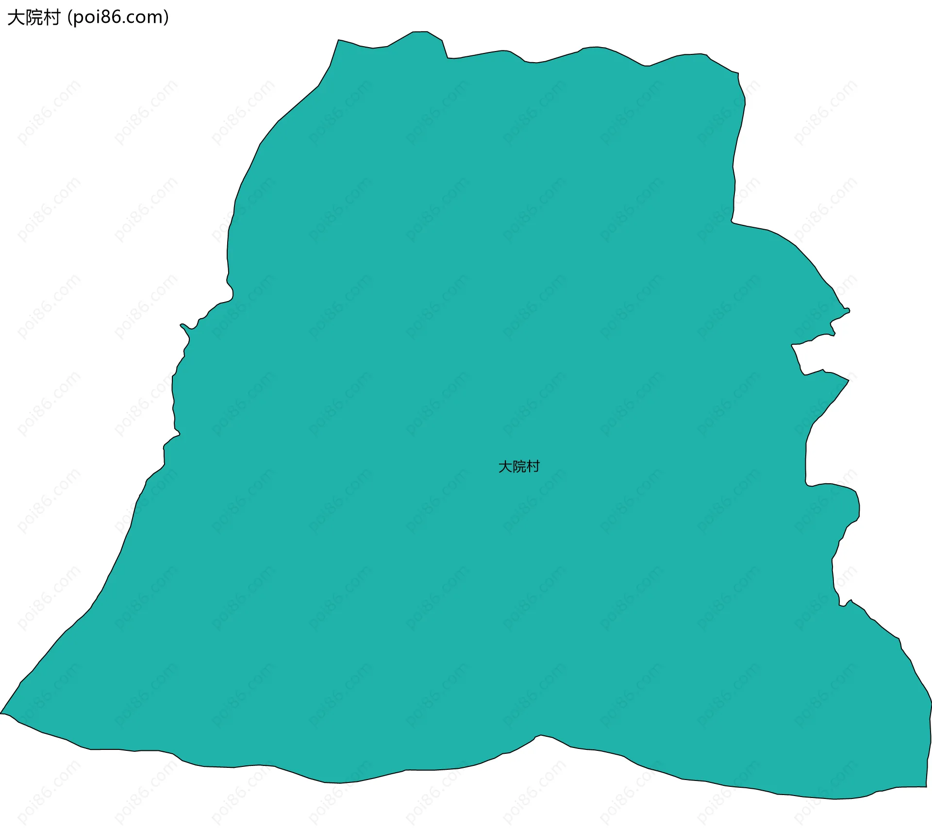 大院村边界地图